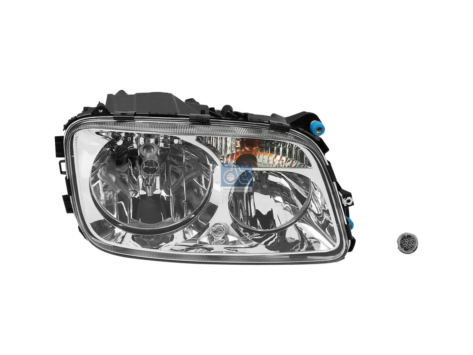 Headlamp, right, with bulbs, with adjusting motor