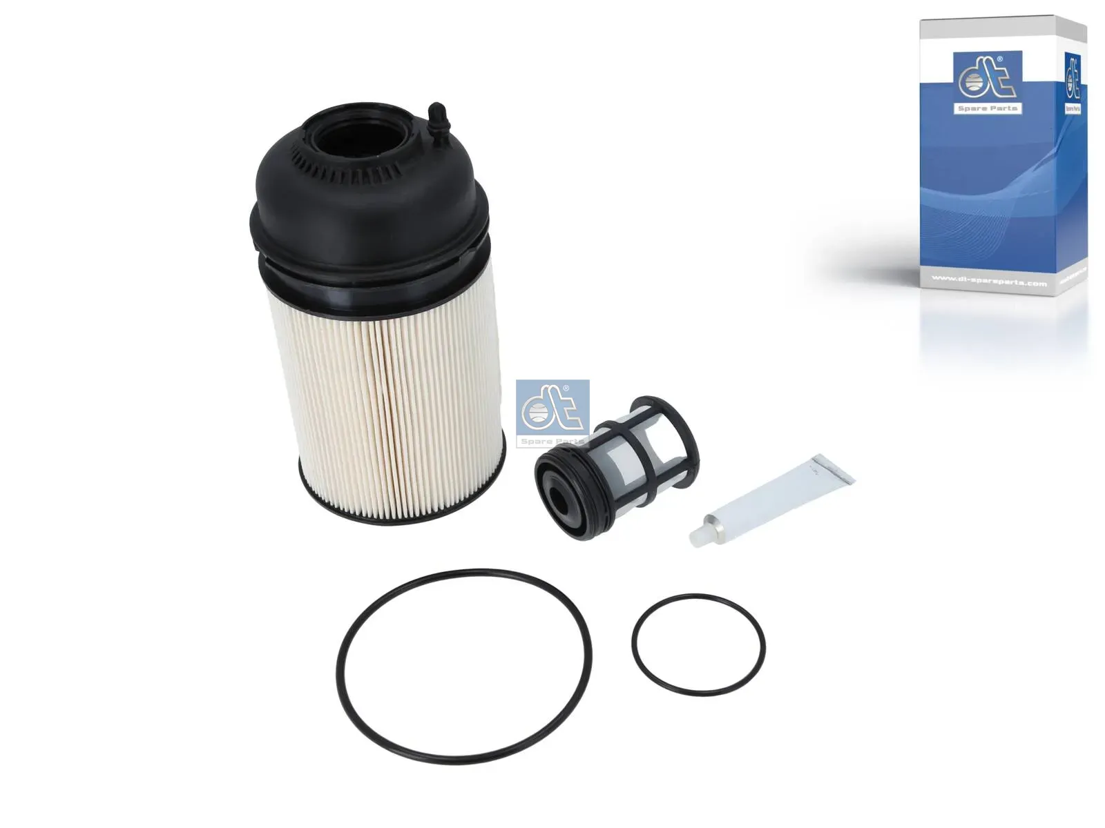Fuel filter insert, with prefilter, suitable for biodiesel