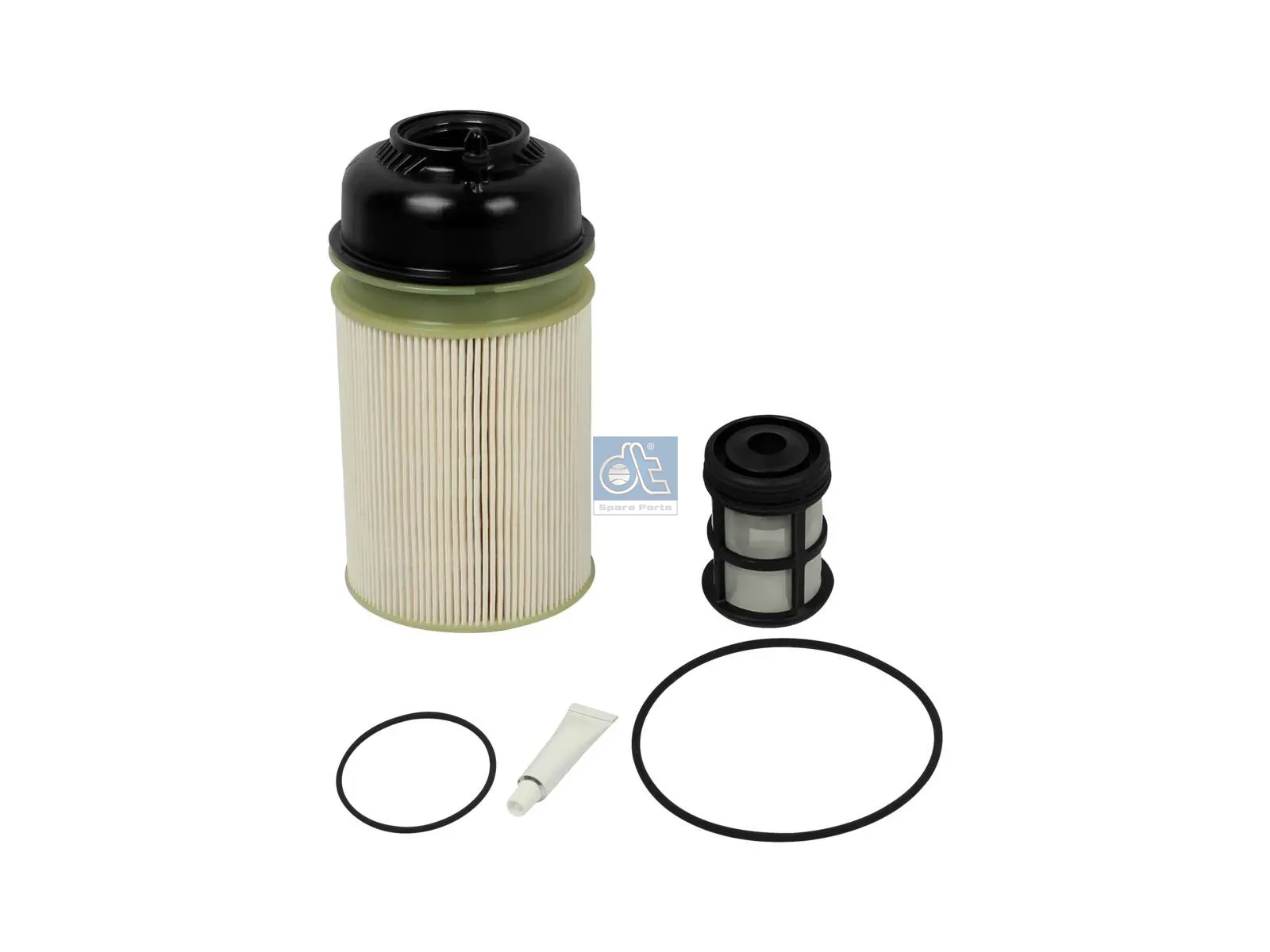 Fuel filter insert, with prefilter