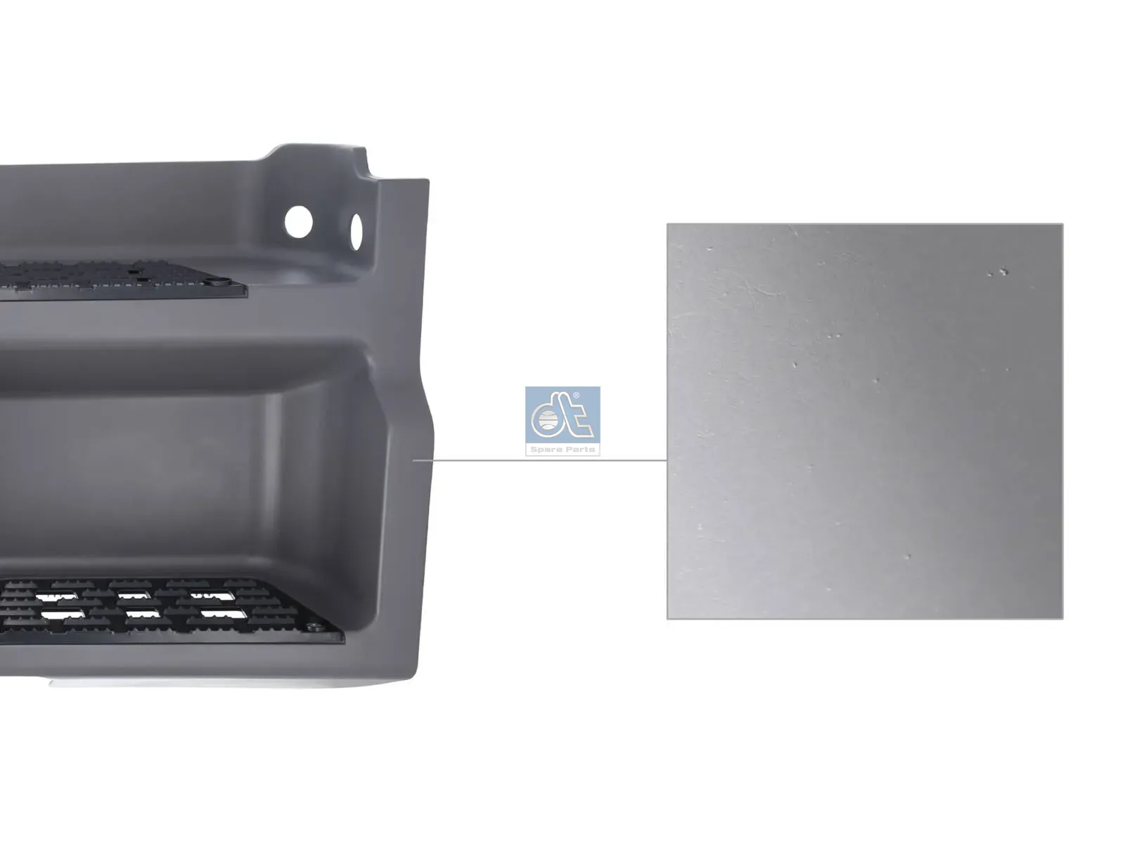 Step well case, upper, right, with step, with cover