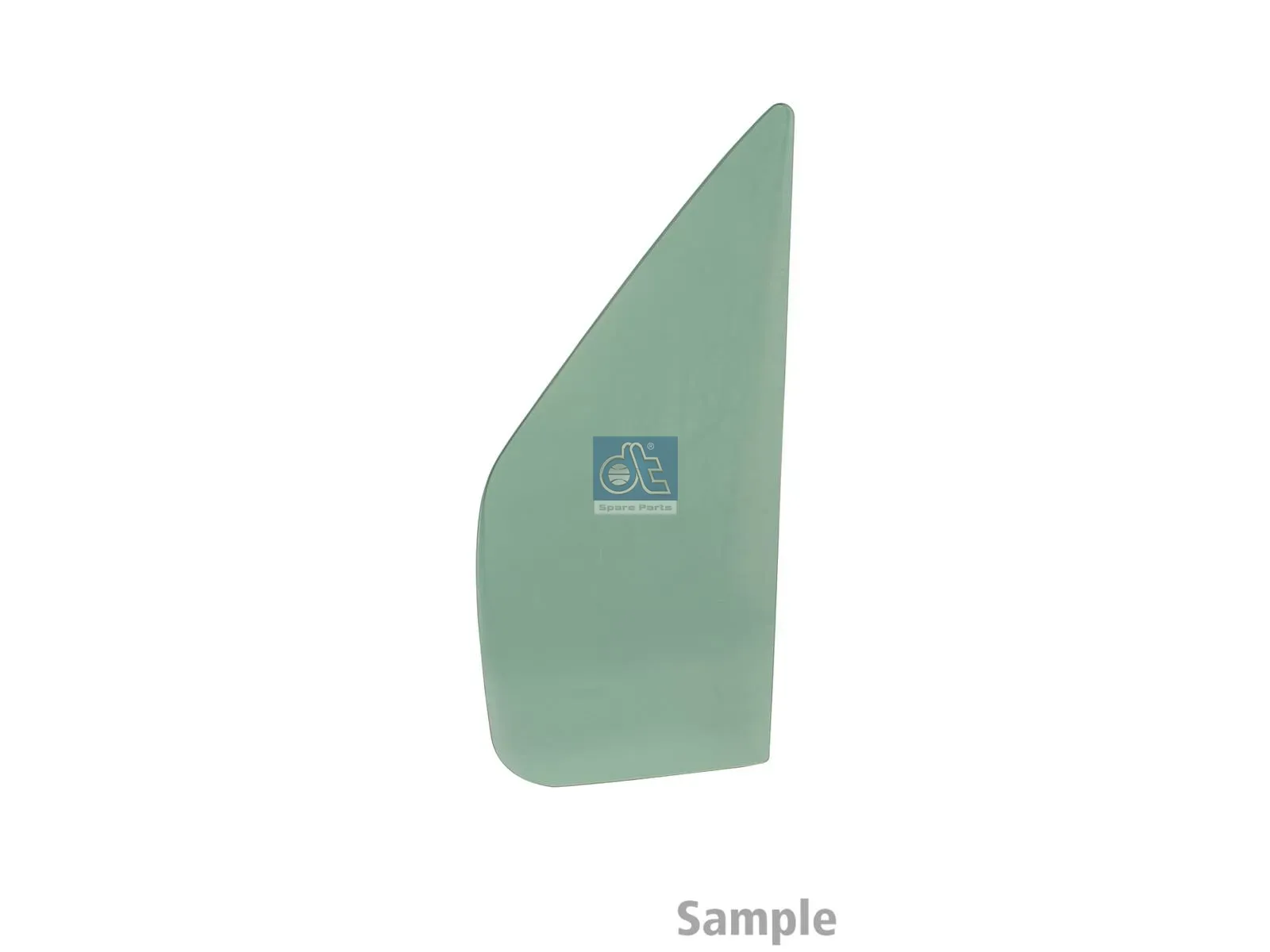 Ventanilla de puerta, matizado en verde, derecha, caja de madera