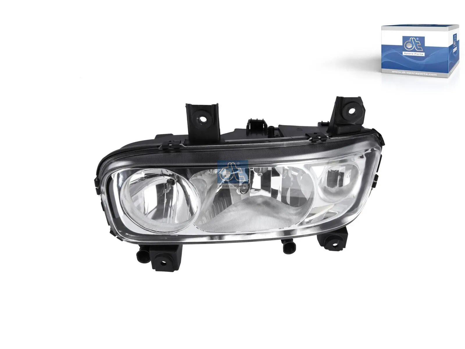 Headlamp, left, with adjusting motor