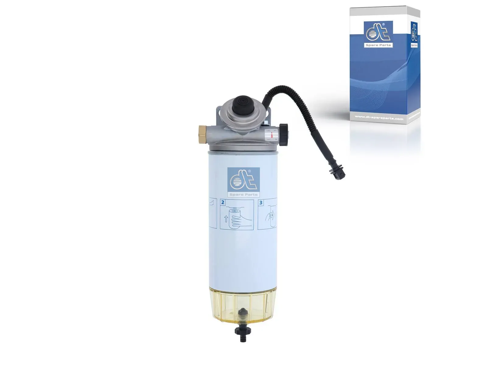 Water separator, complete, heated