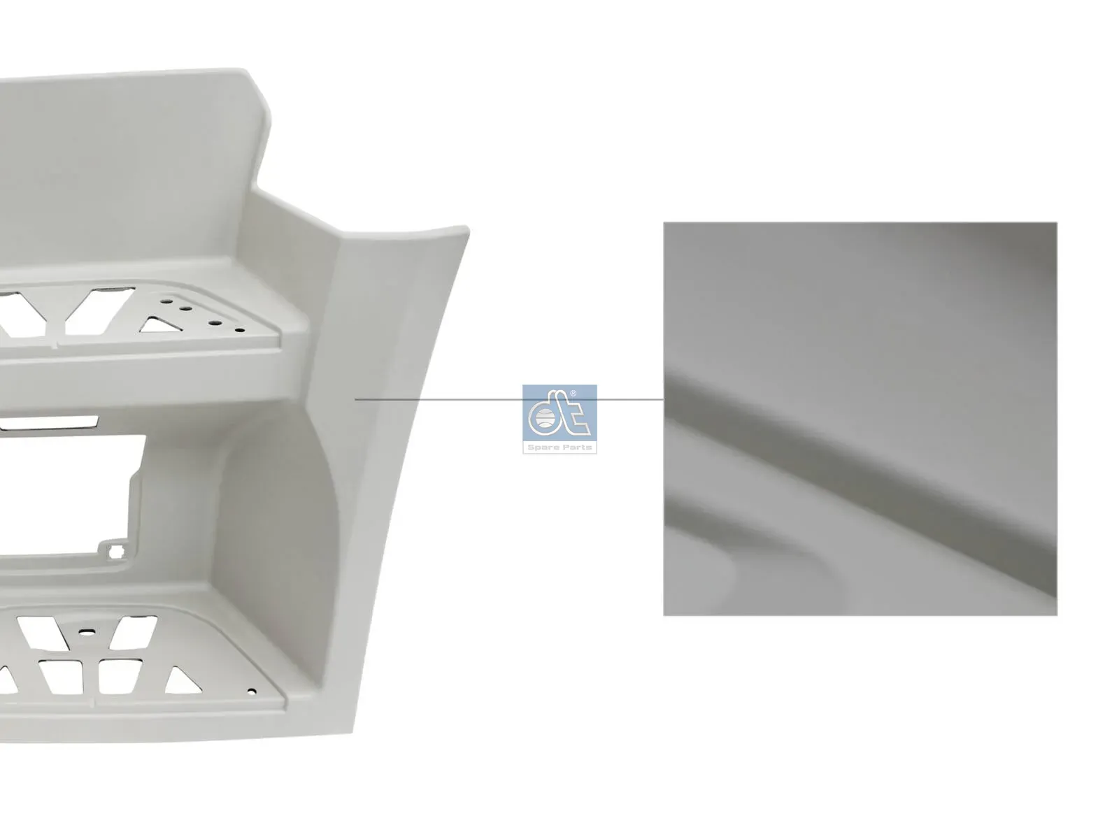 Step well case, left, white