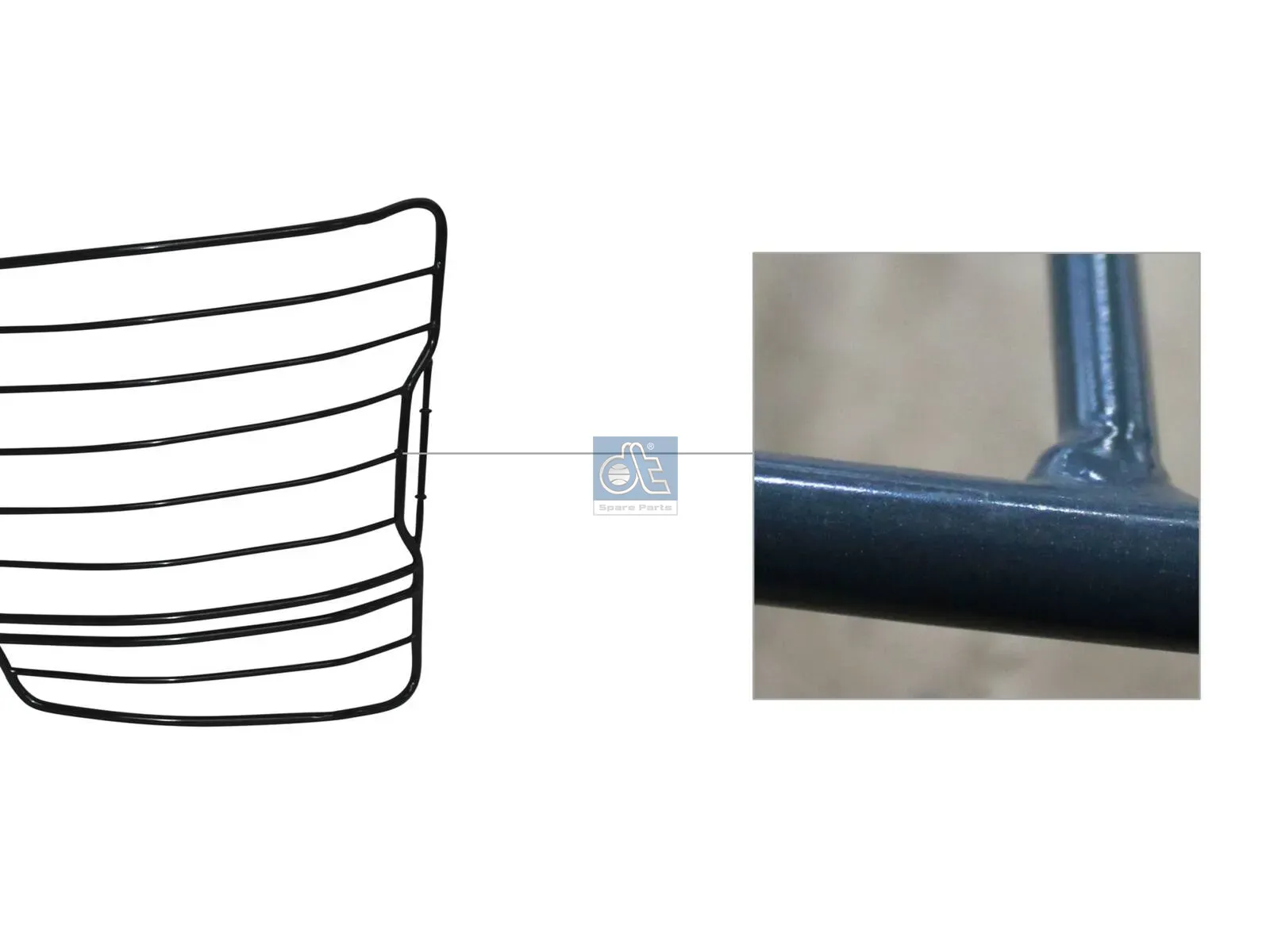 Bescherming grille, koplamp, links