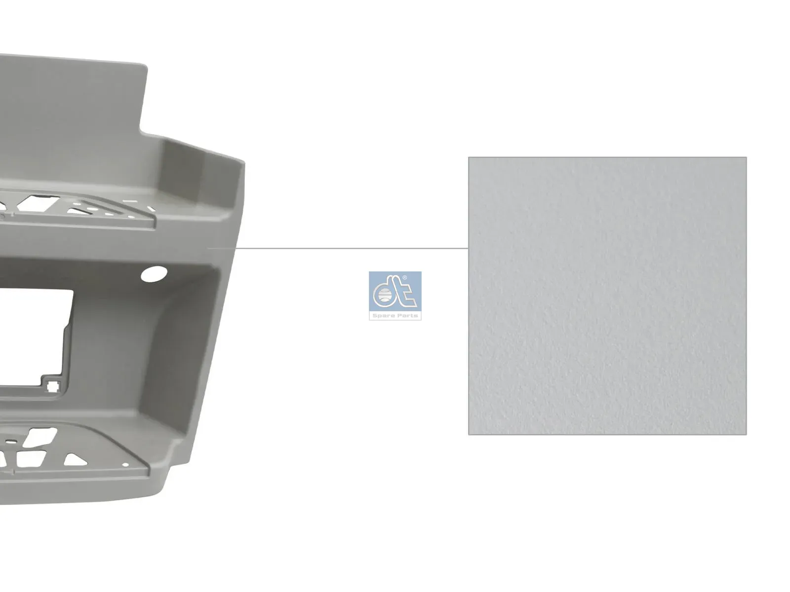 Step well case, lower right, primed