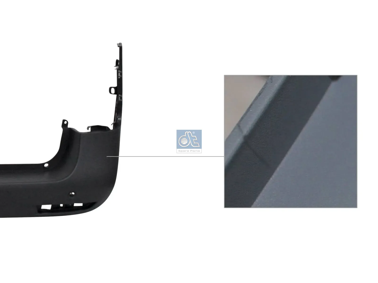 Bumper, rear, grey
