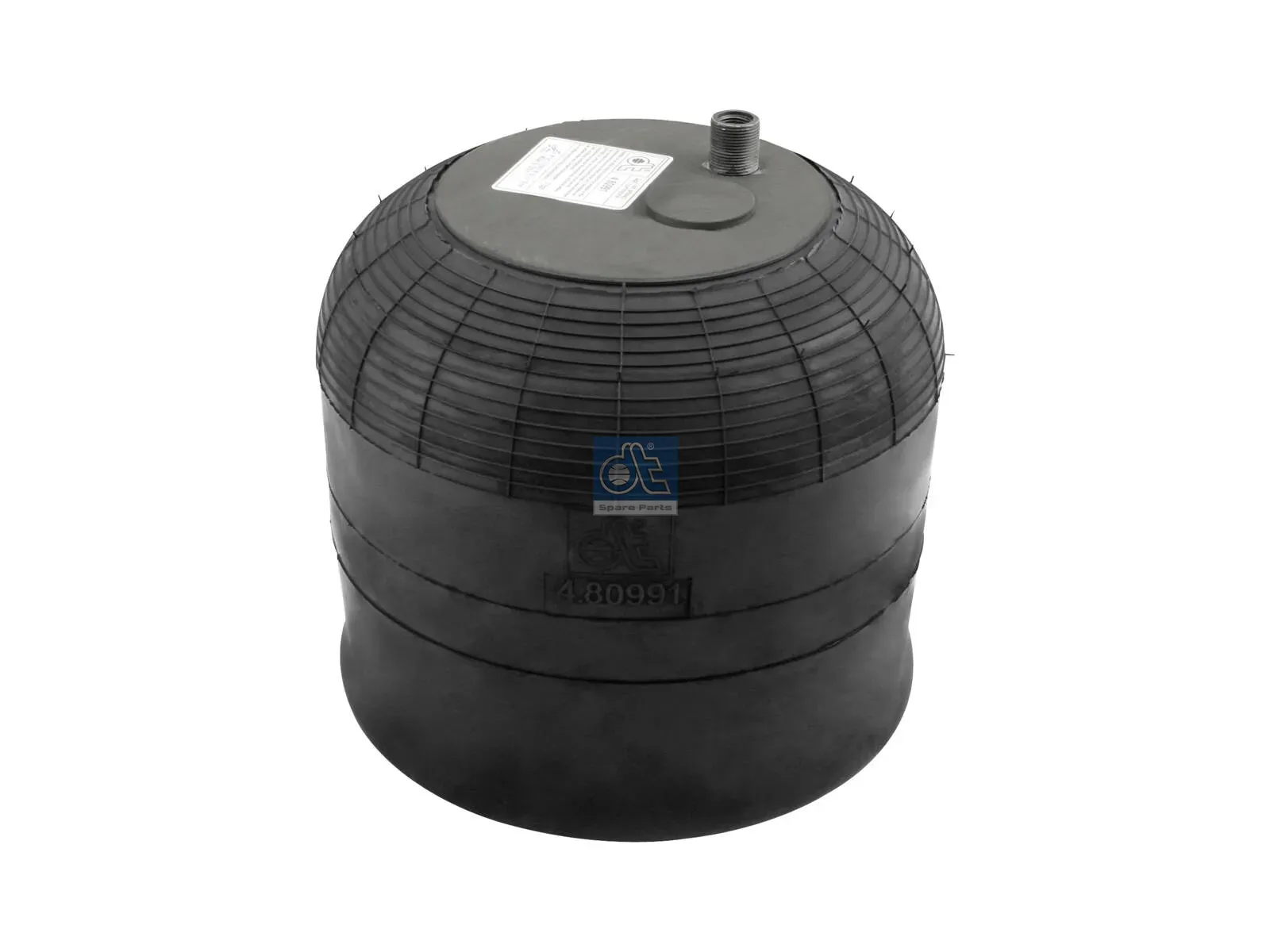 Air spring, with steel piston