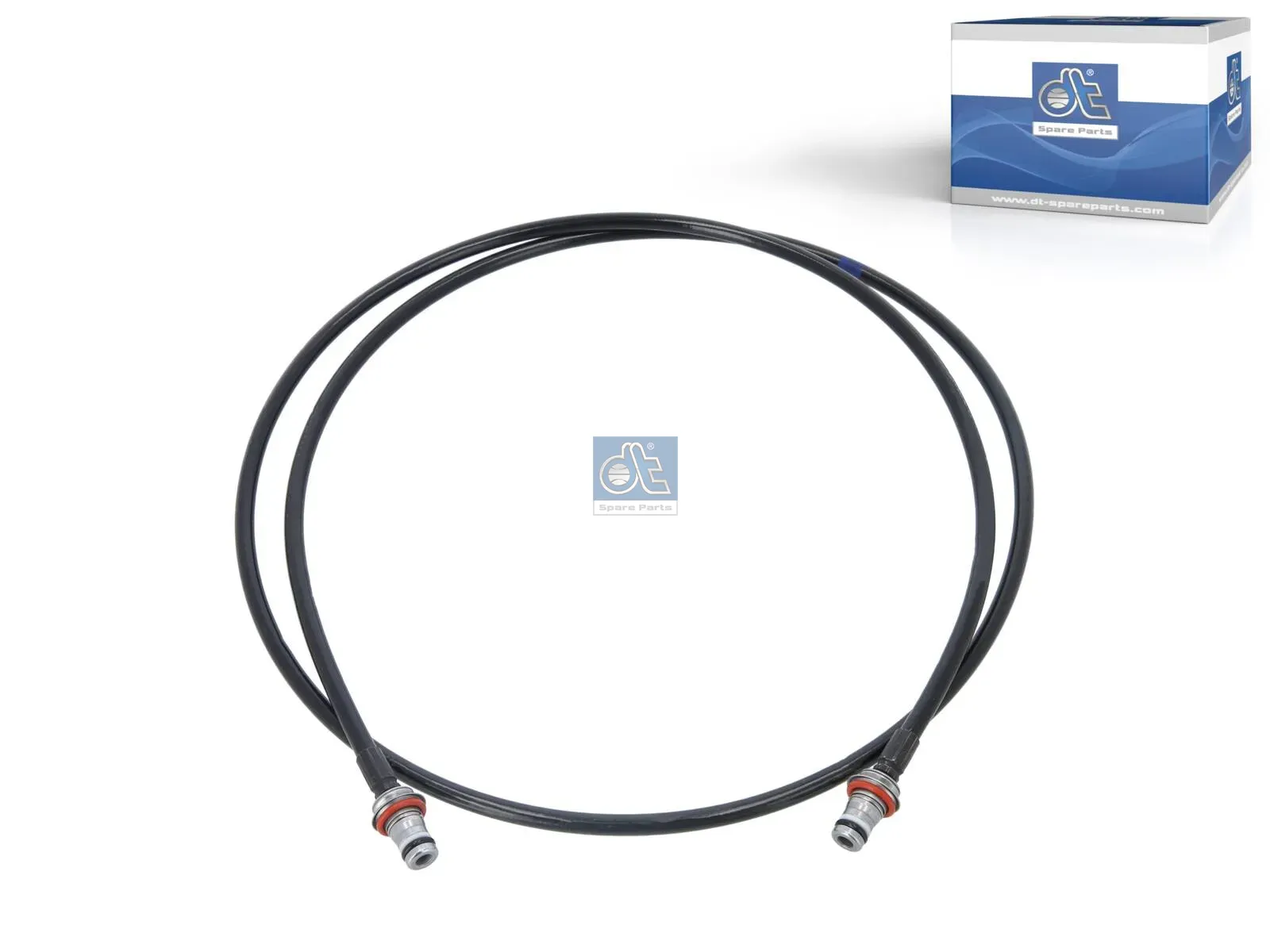 Hose line, cabin tilt