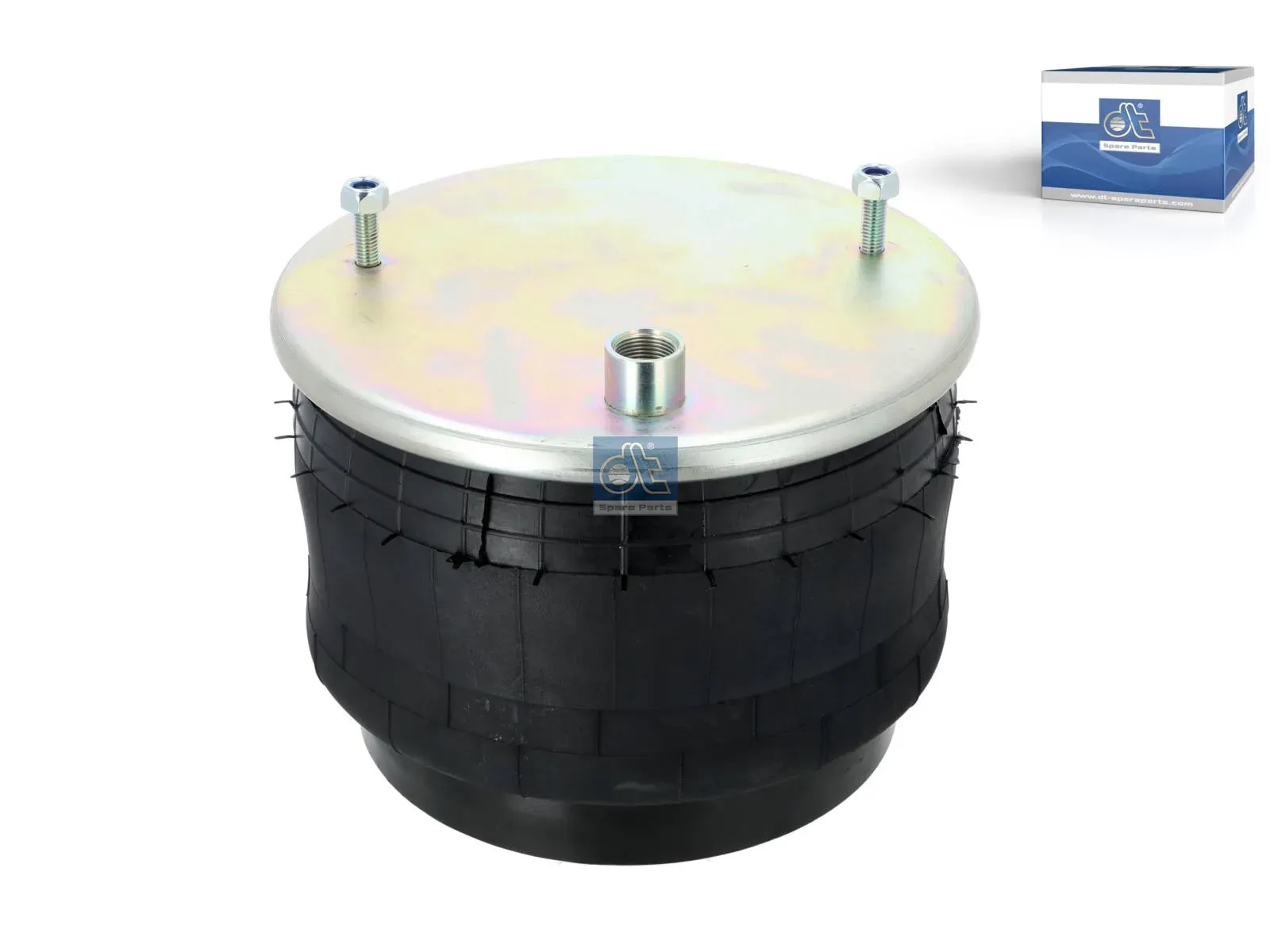 Air spring, with steel piston