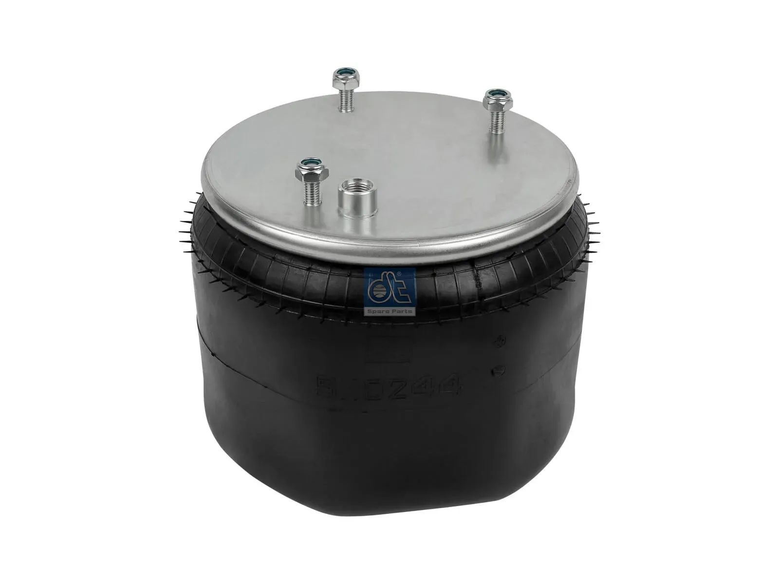 Air spring, with steel piston