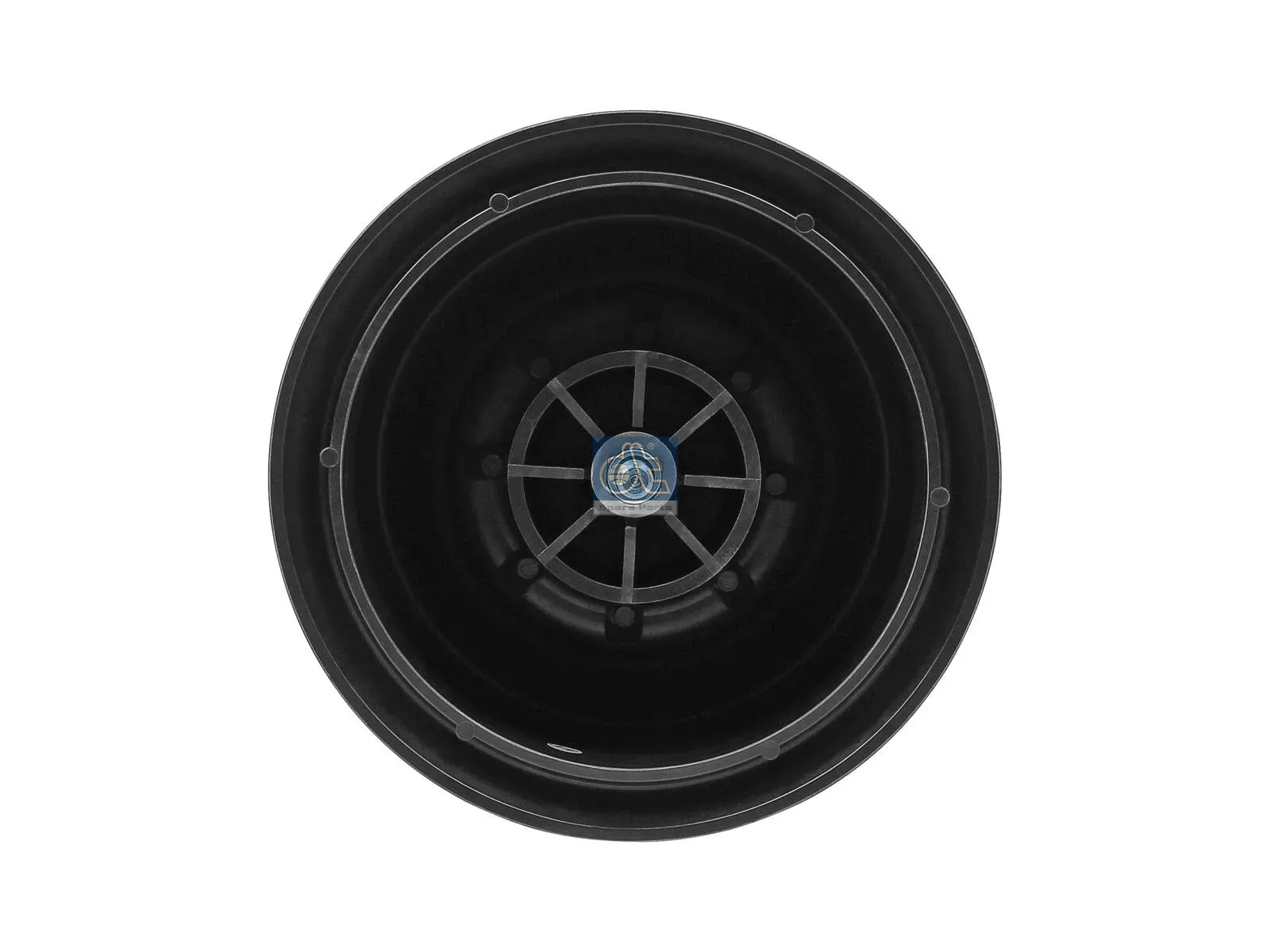 Air spring, with plastic piston