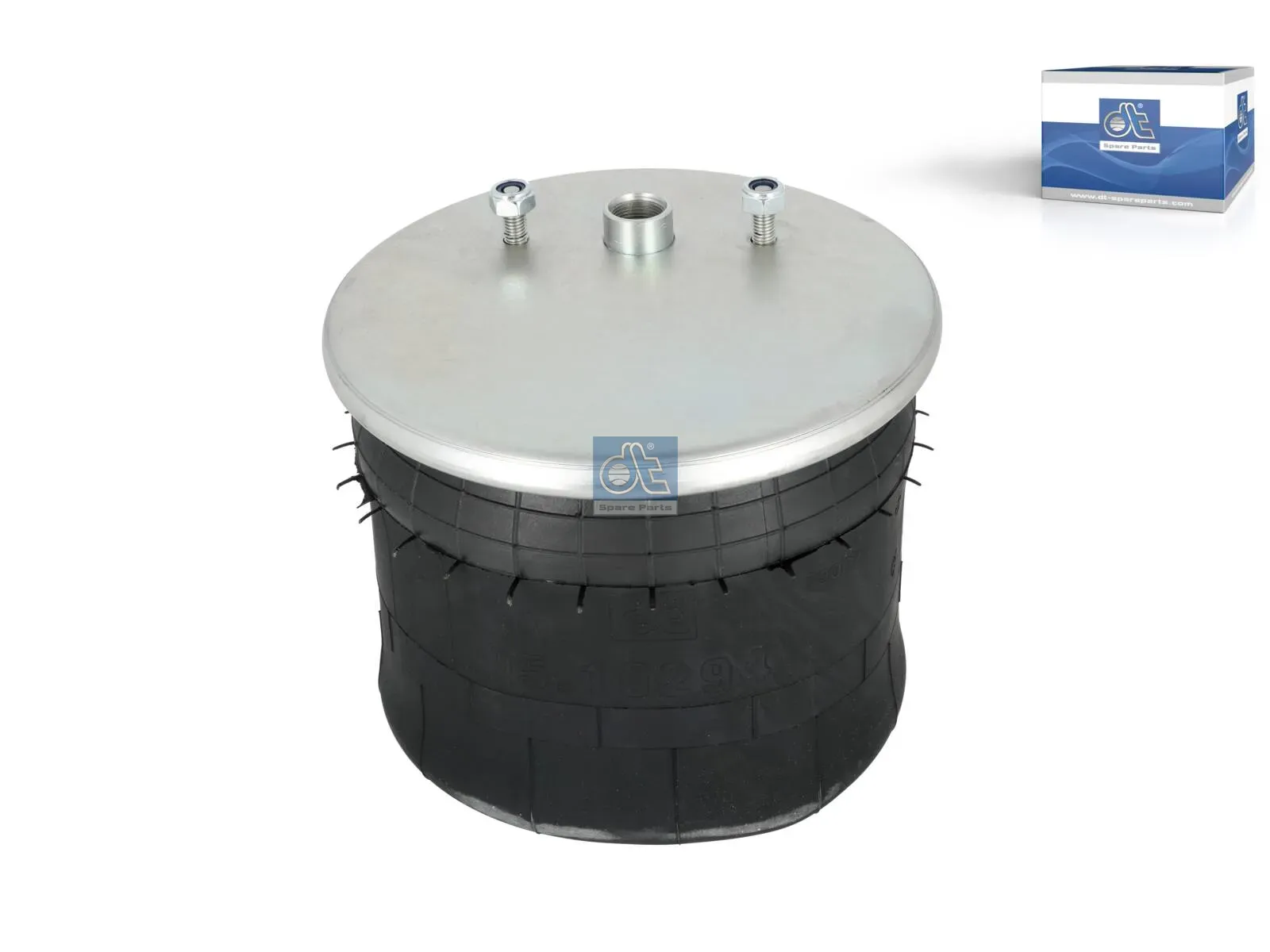 Air spring, with plastic piston