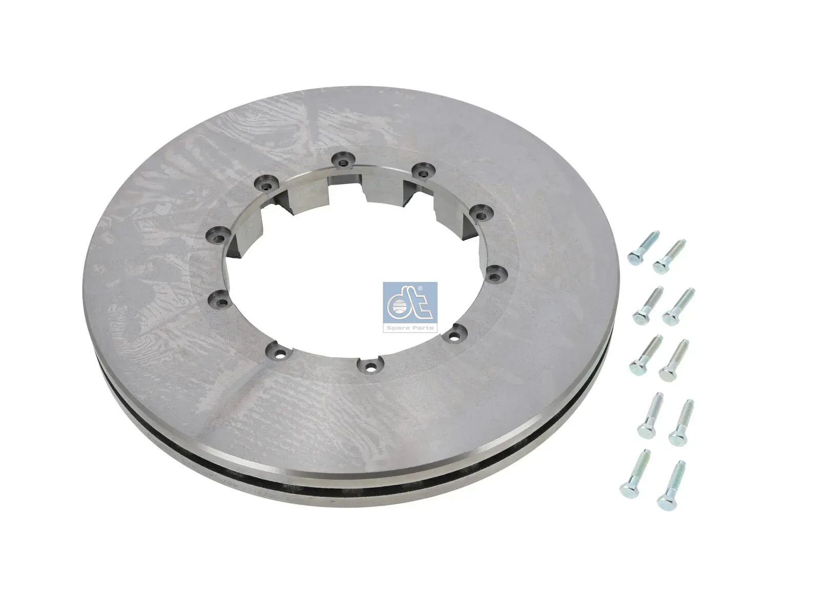 Brake disc, with screws