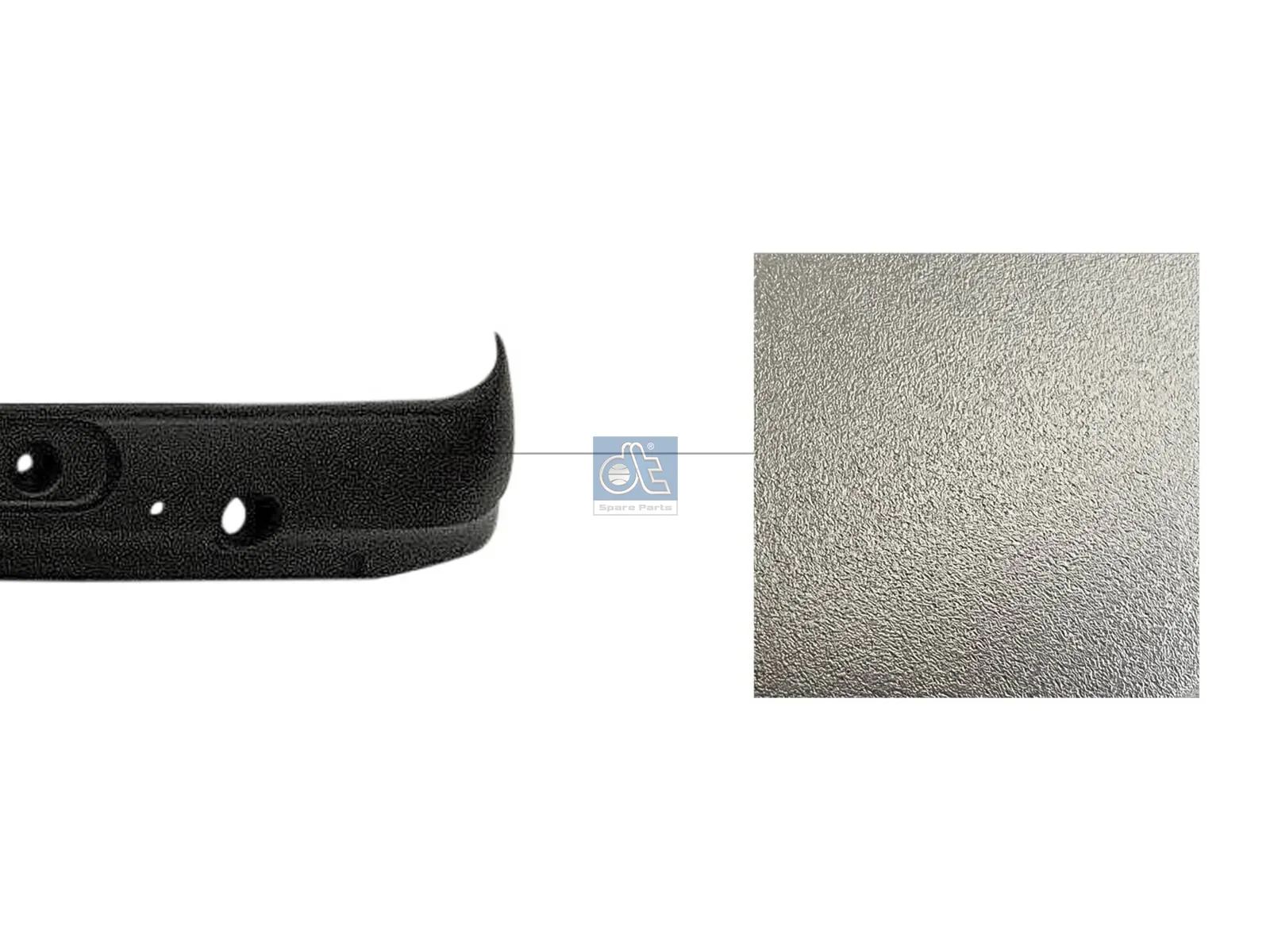 Front panel, windscreen wiper