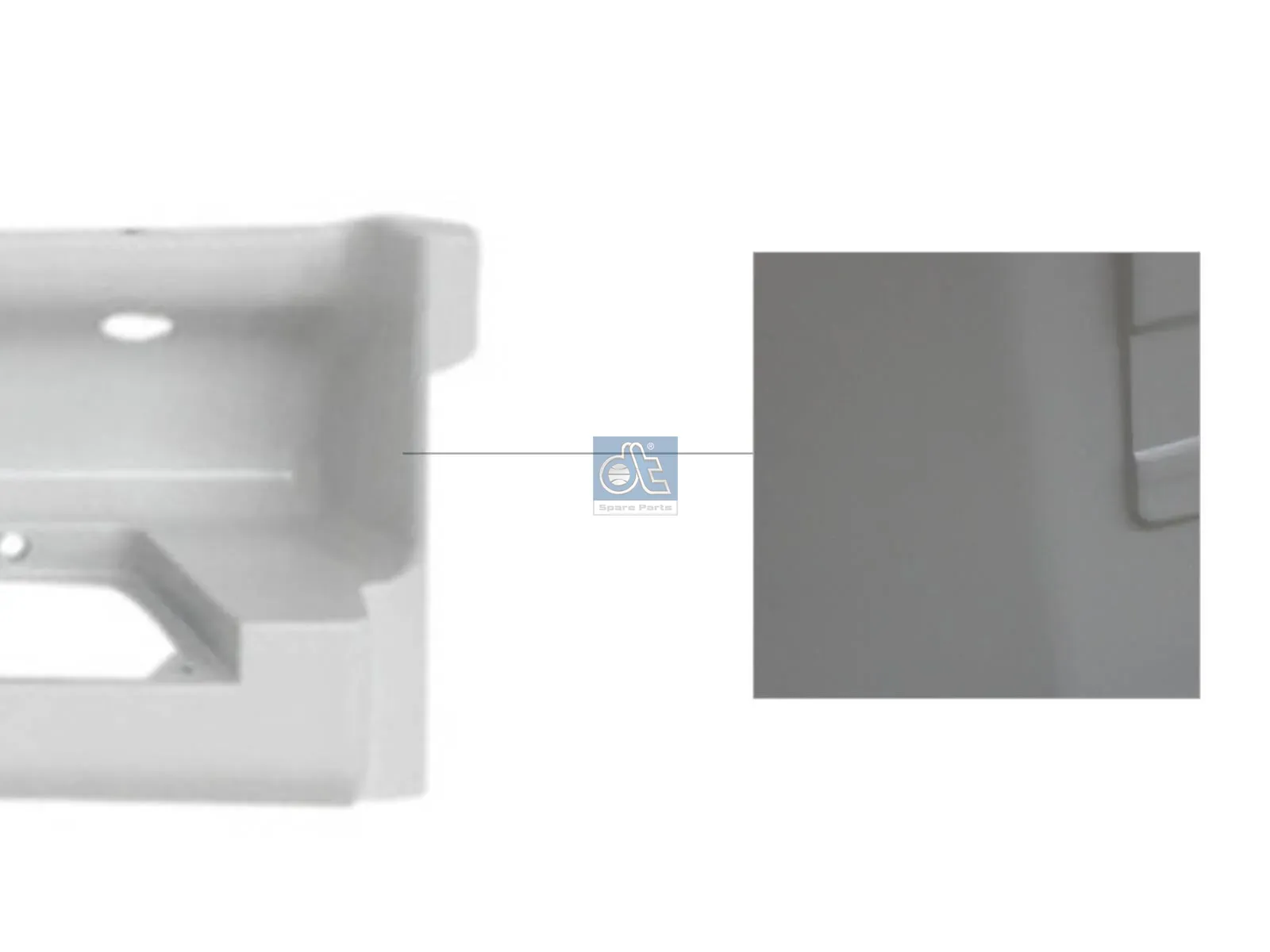 Caisson d'emmarchement, droite, blanc