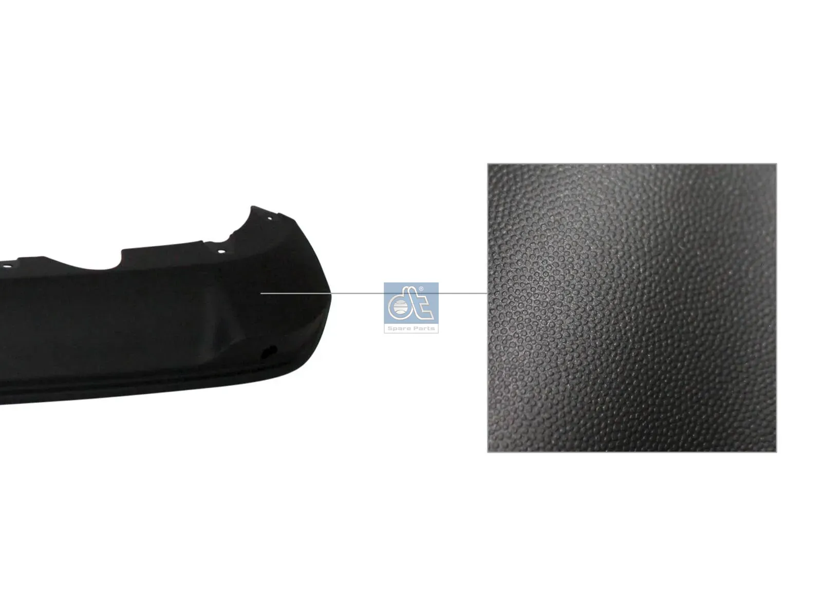 Parachoques, trasero, central, negro