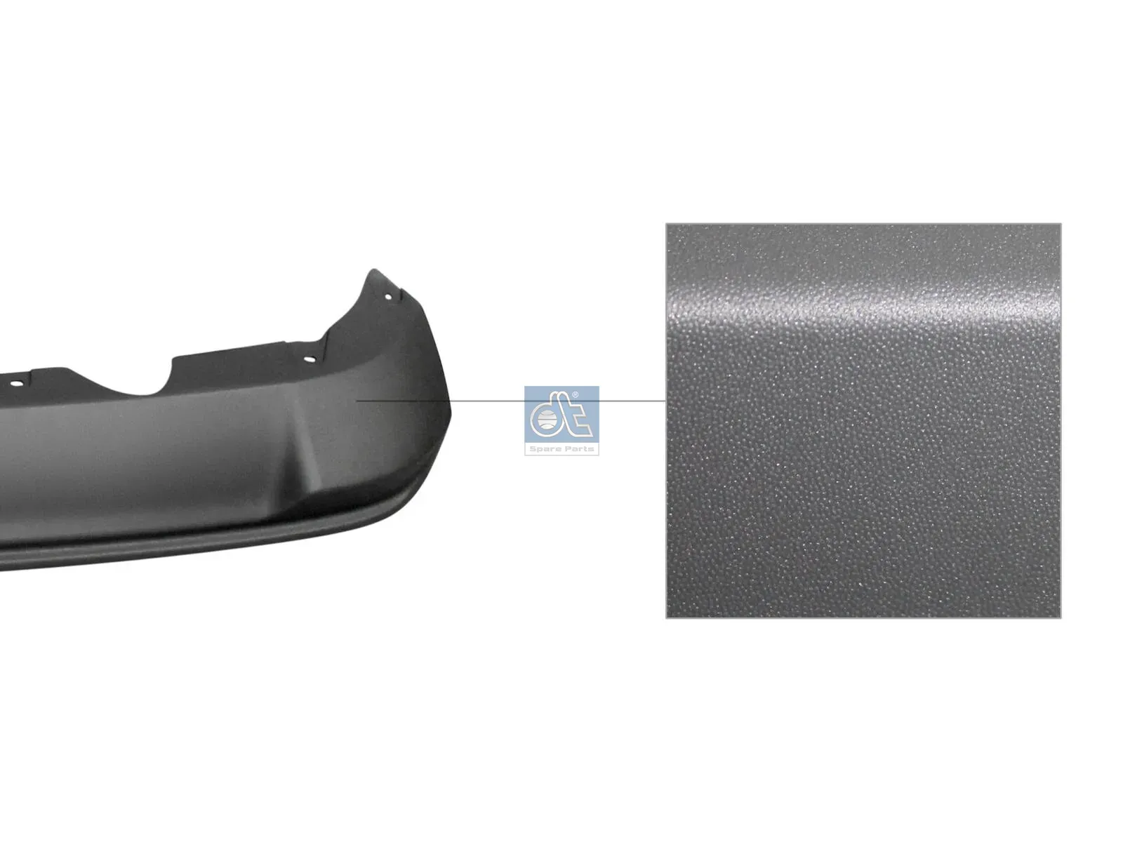 Bumper, rear, grey