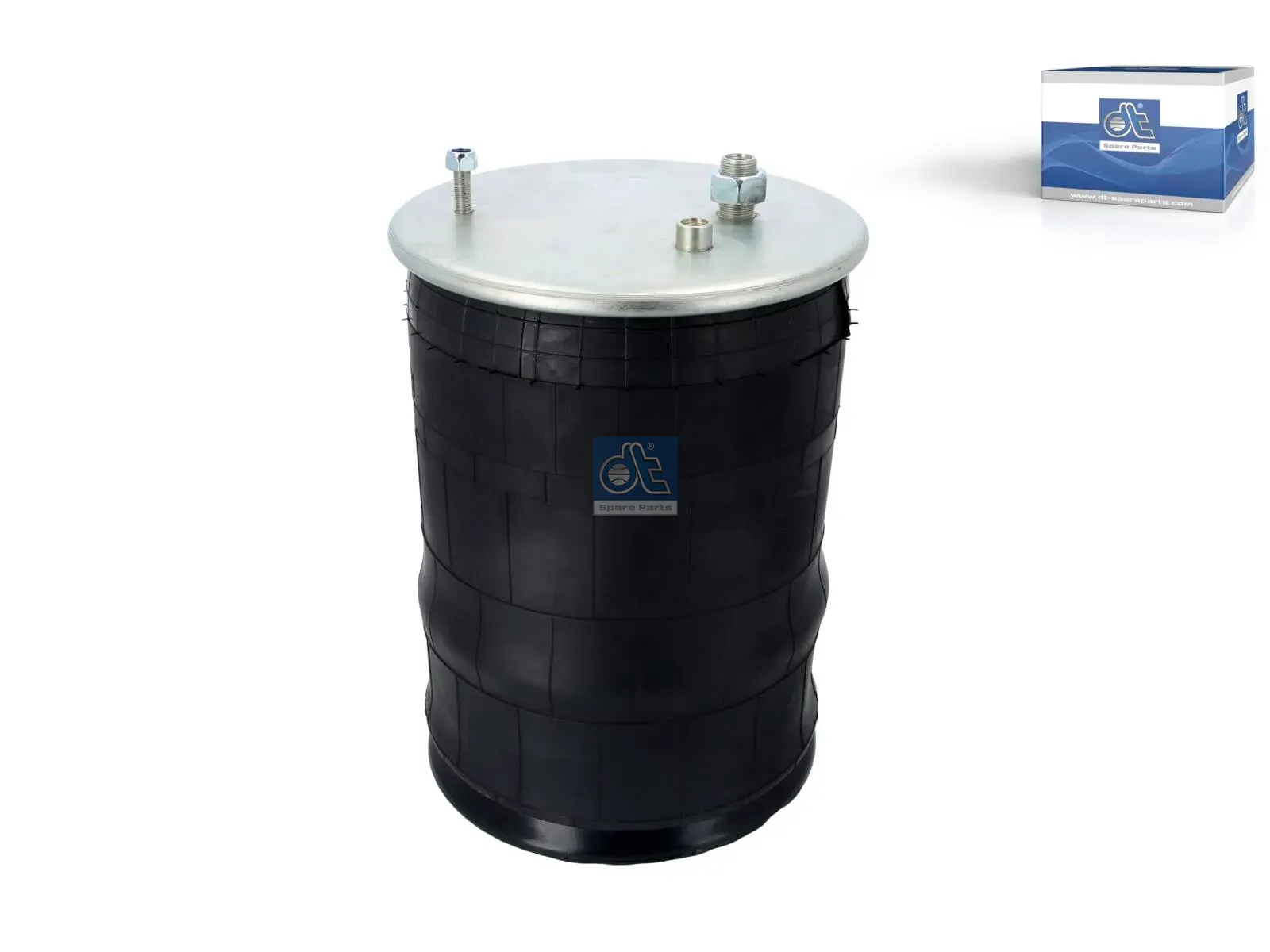 Air spring, with steel piston