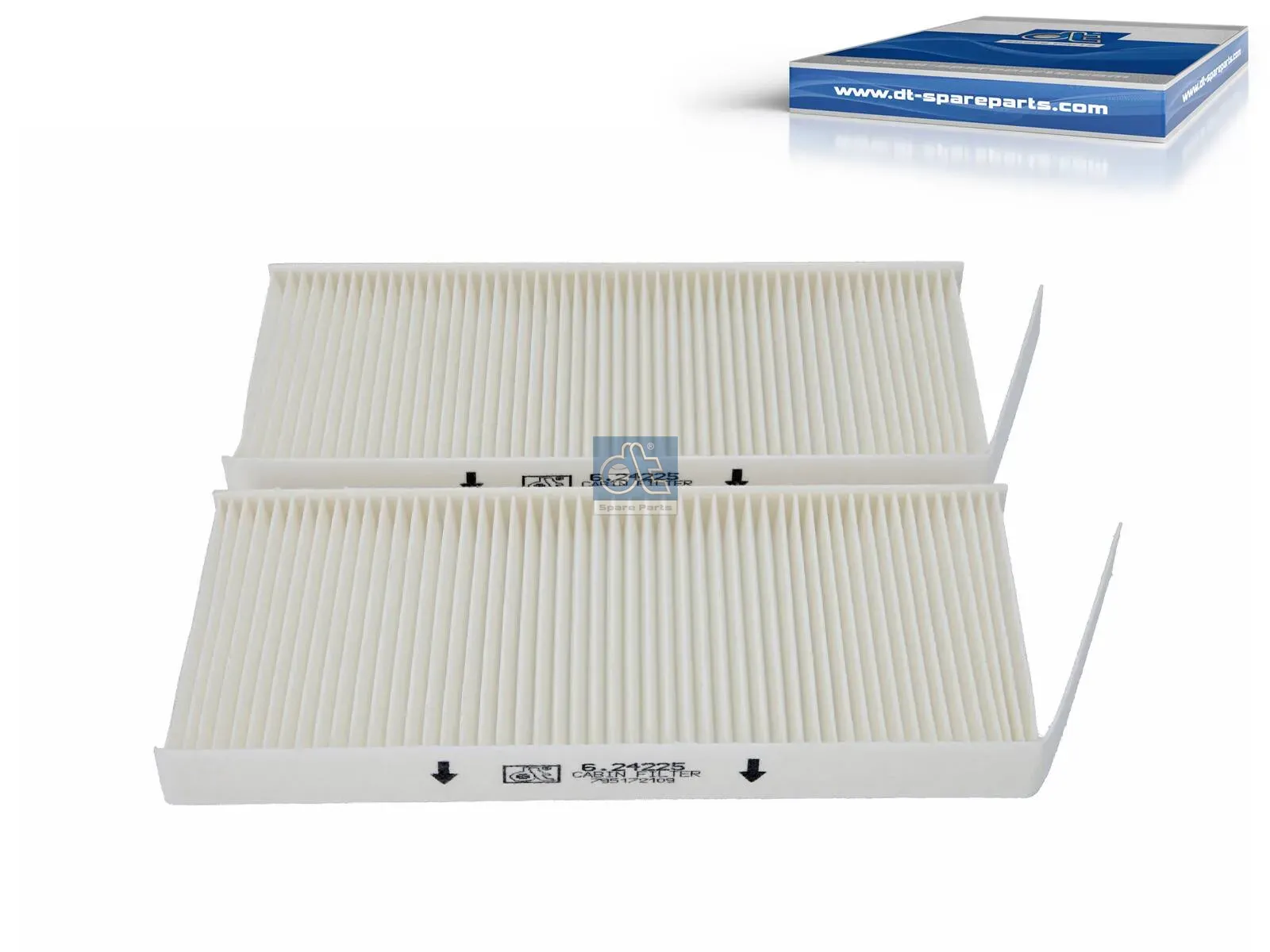 Cabin air filter, without frame