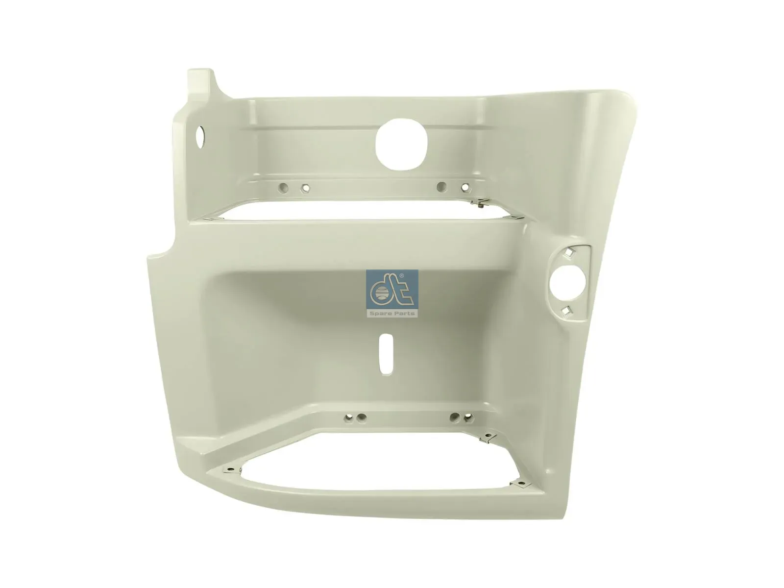 Step well case, left, white plastic