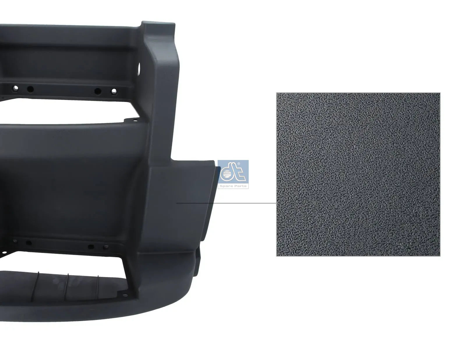 Step well case, right, without holes for side marking lamp
