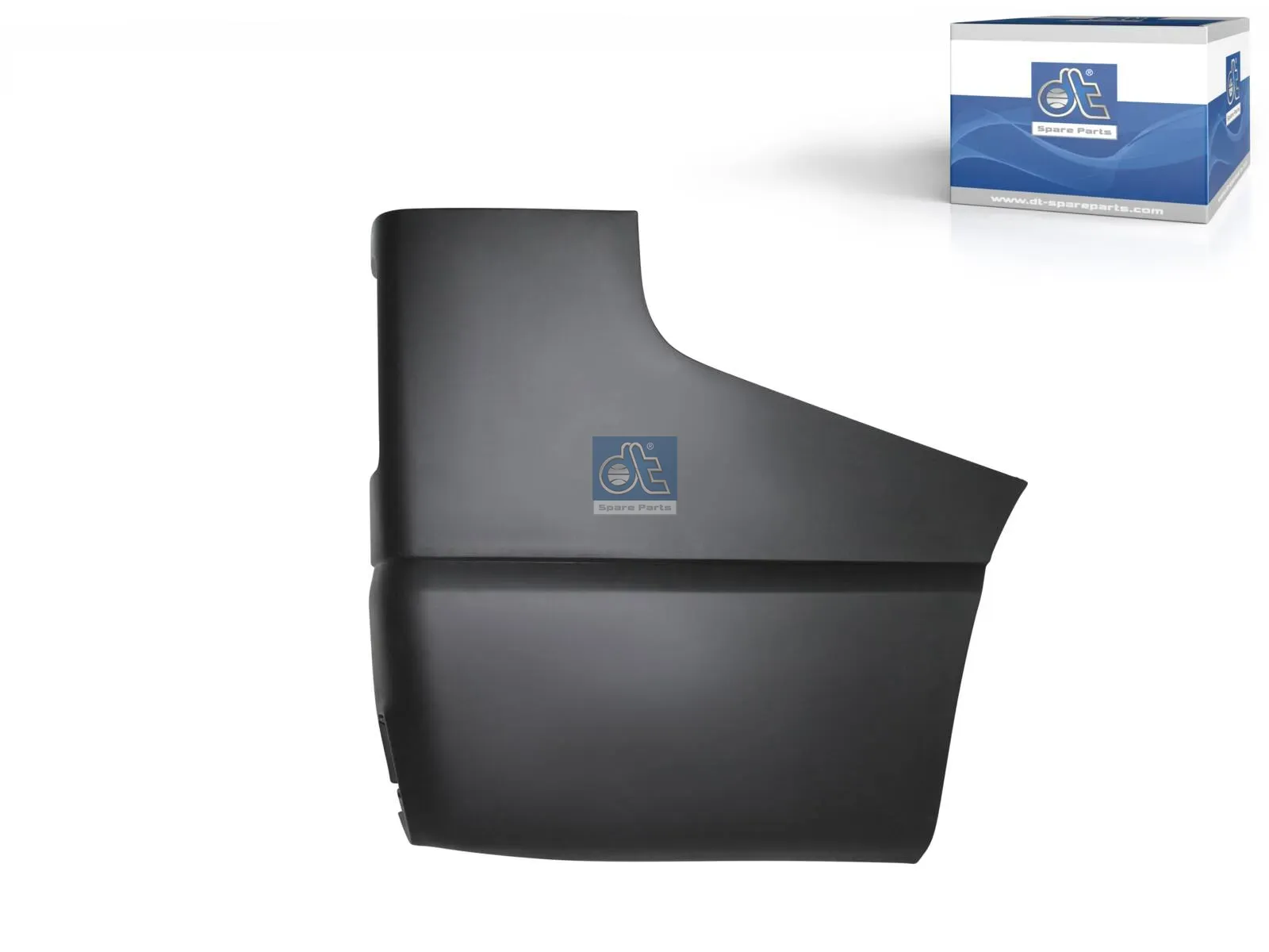 Bumper corner, rear, right, black