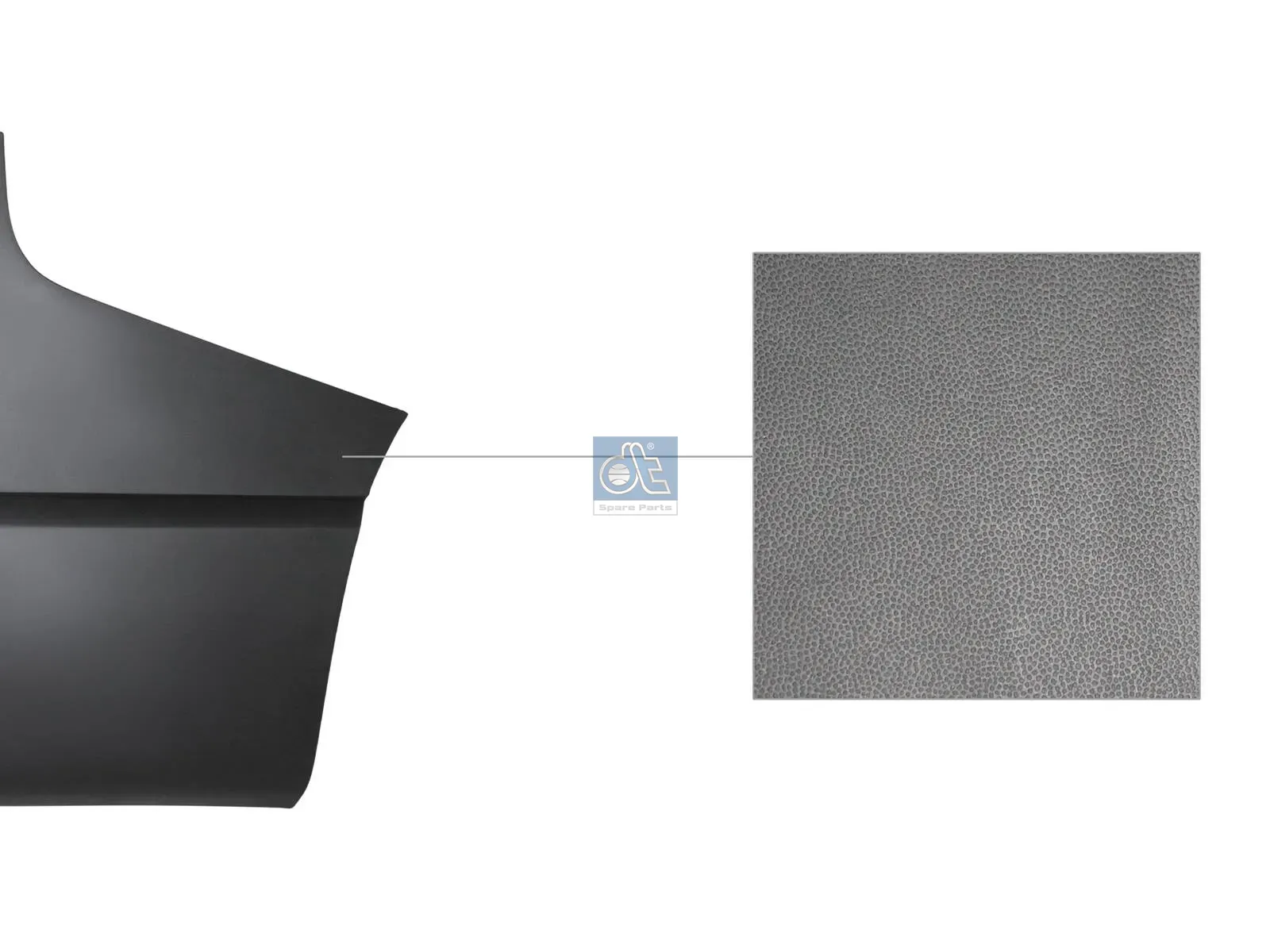 Bumper corner, rear, right, black