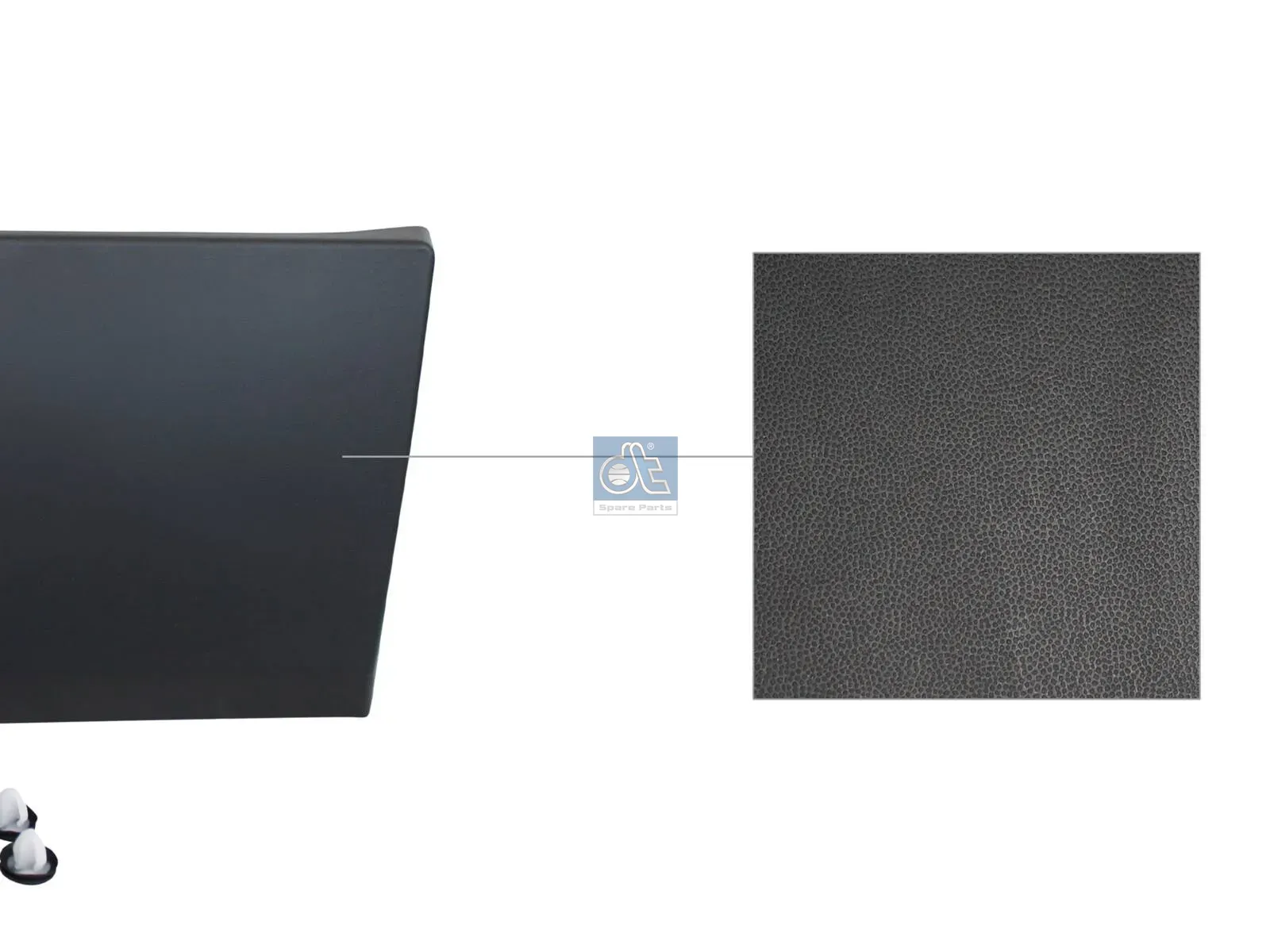 Cover moulding, lateral, left, black