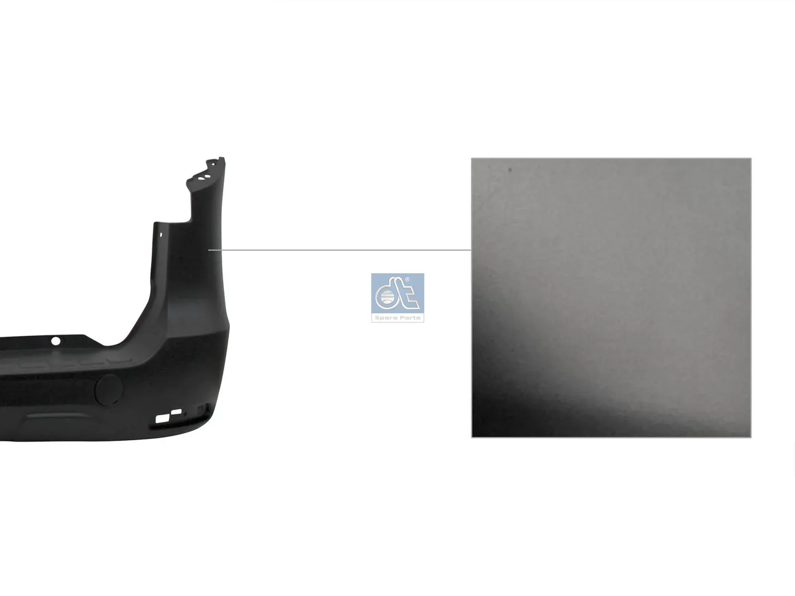 Bumper, rear, black