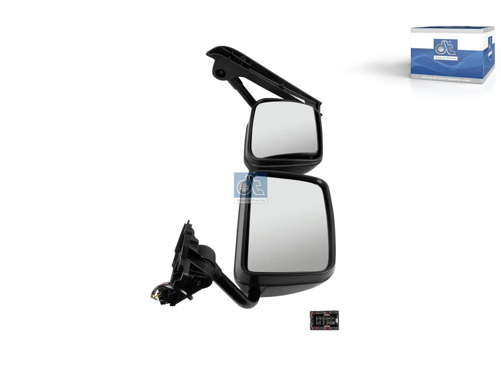Main mirror, complete, right, heated, electrical, black