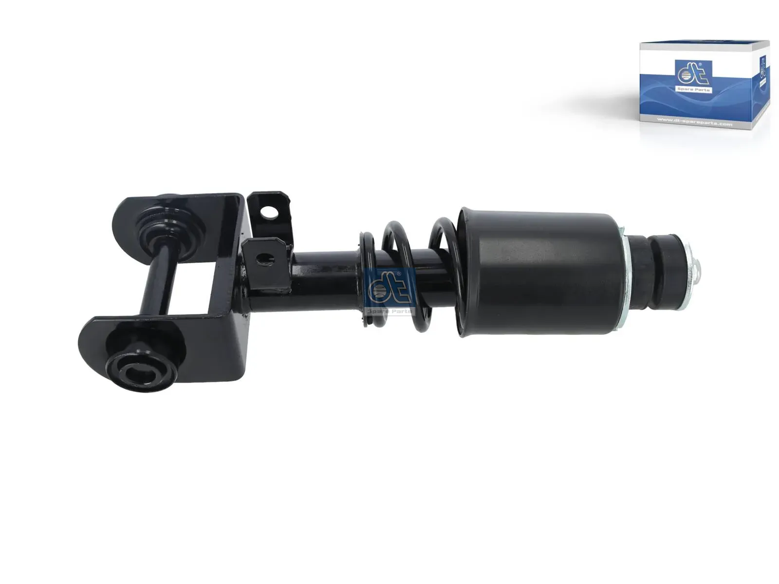 Cabin shock absorber, with spring