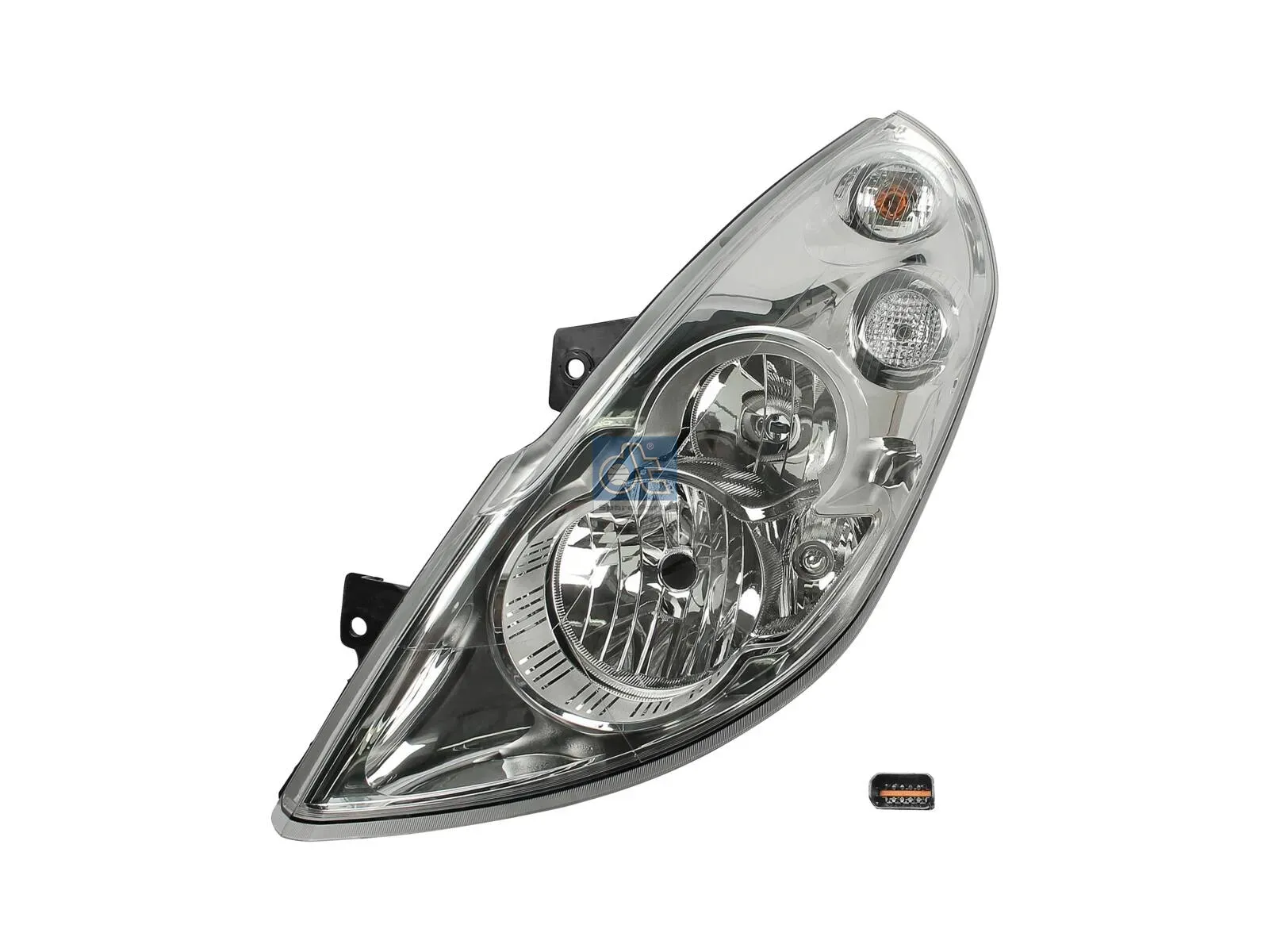 Farol principal, esquerdo, sem lâmpadas