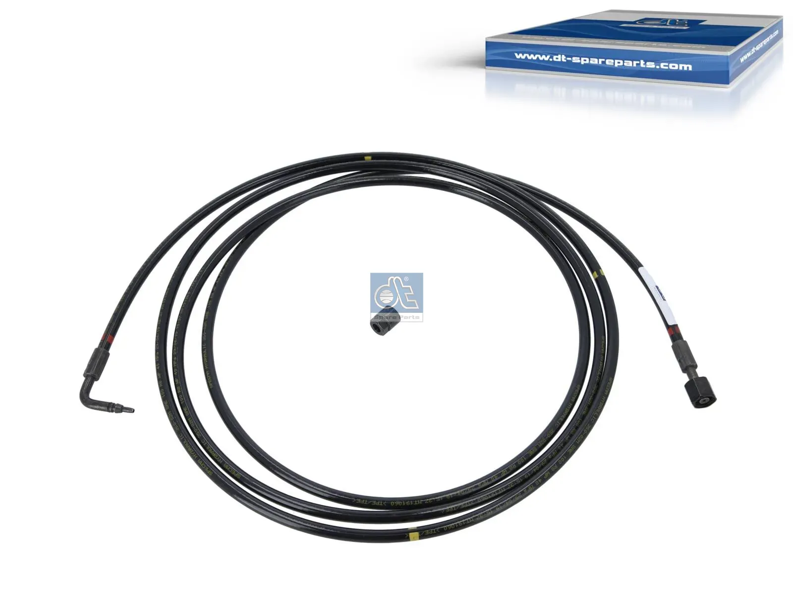 Hose line, cabin tilt