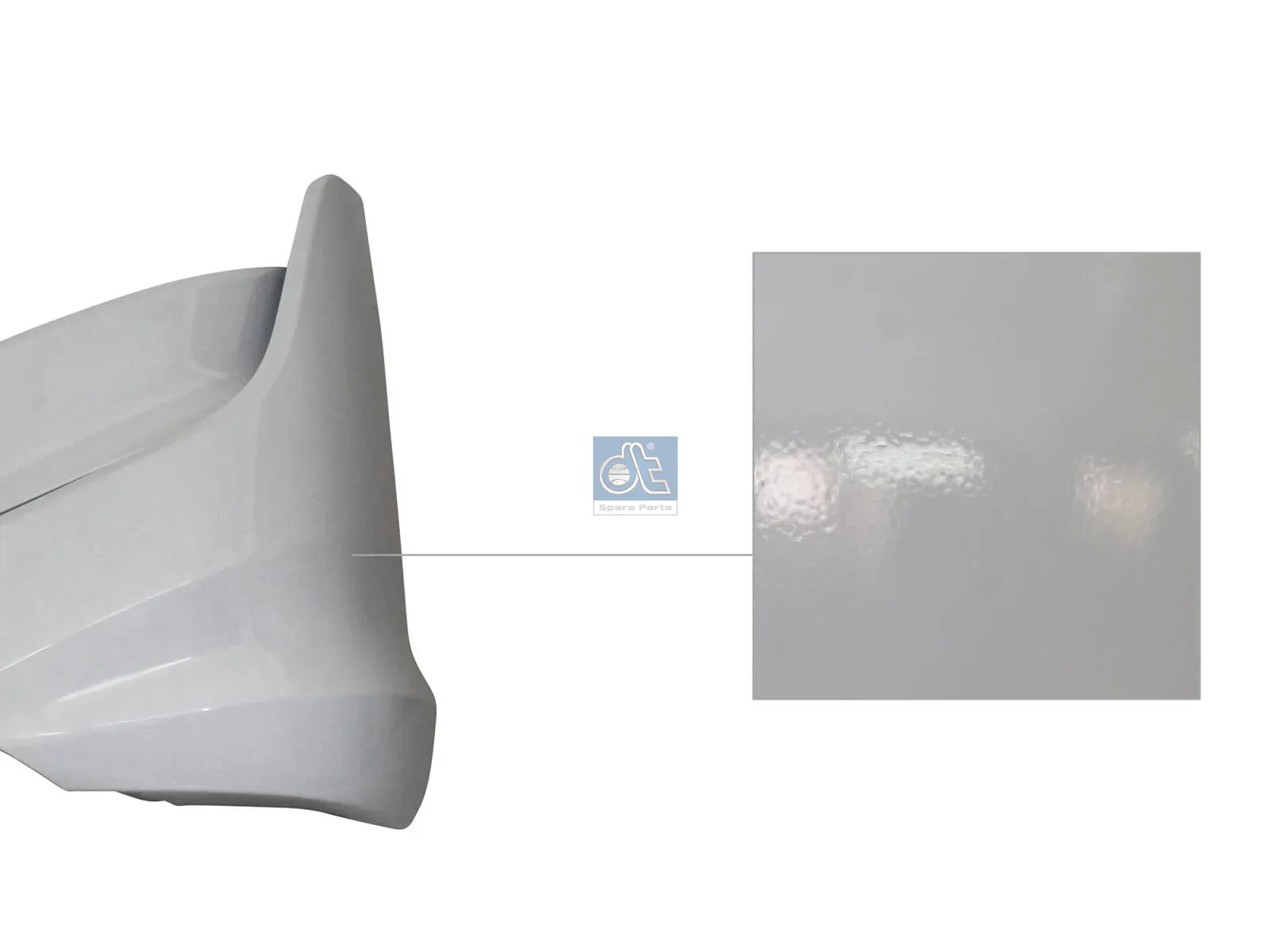 Bumper corner, front, left, white