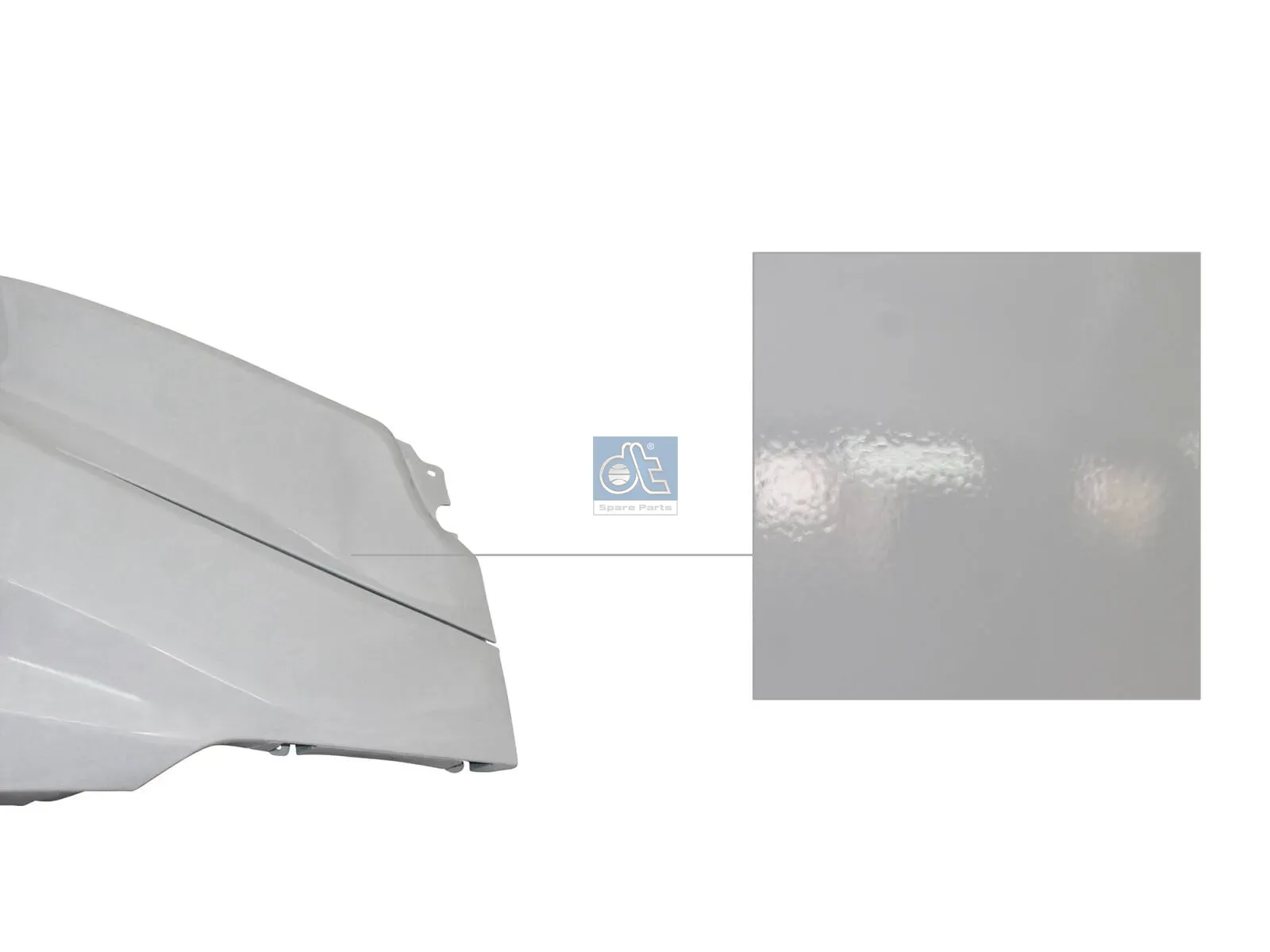 Bumper hoek, voor, rechts, wit