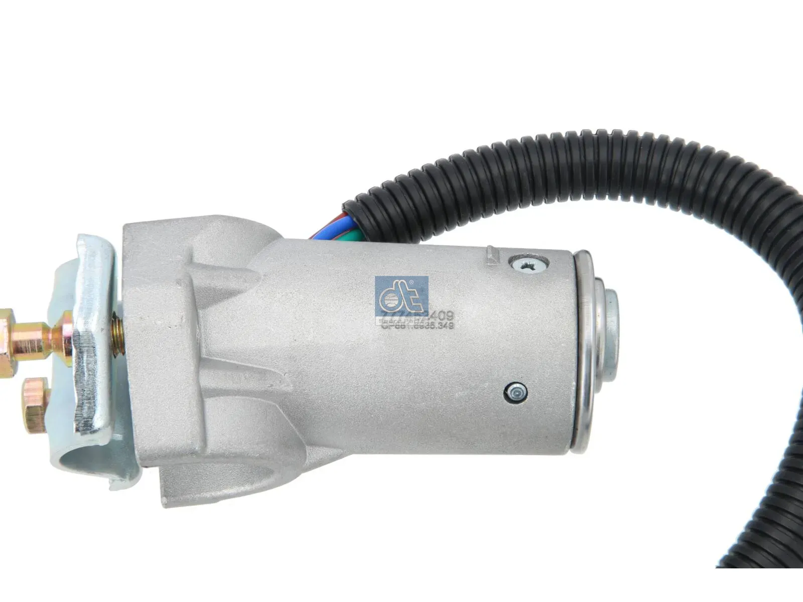 Steering lock, with lock cylinder kit, with transponder