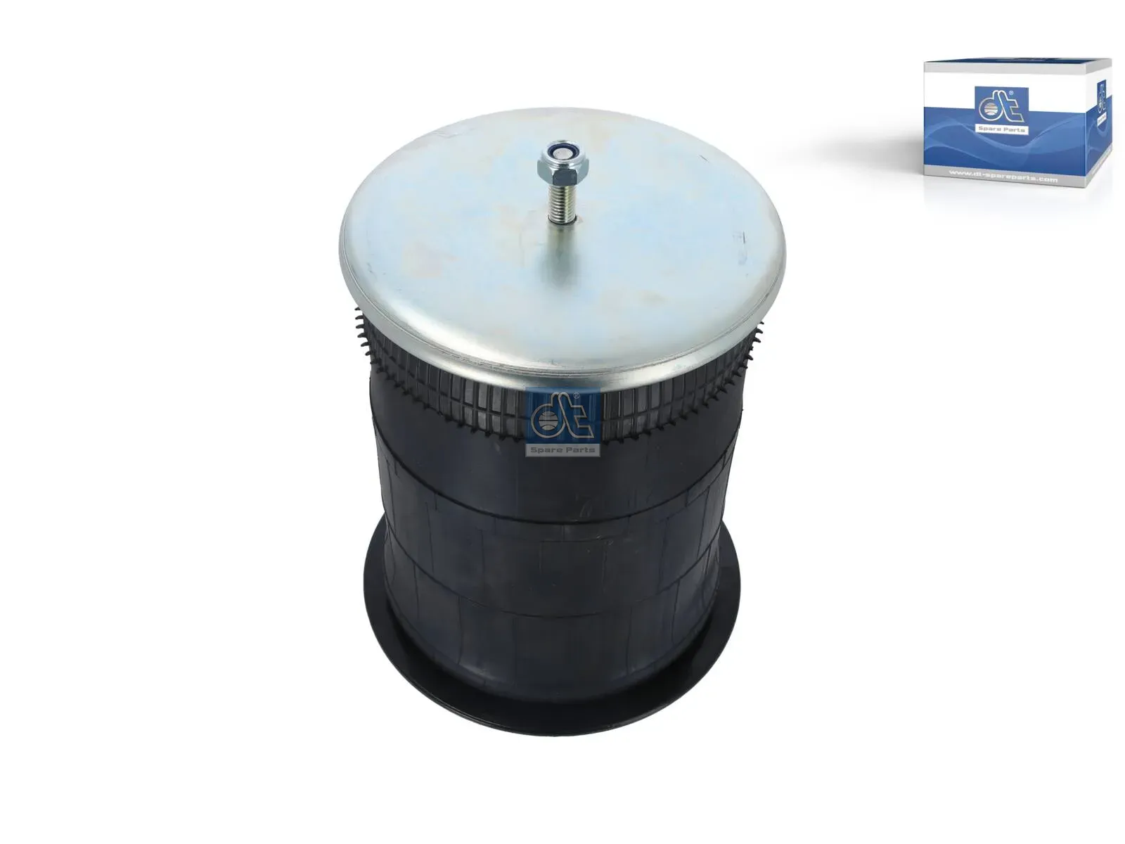 Air spring, with steel piston