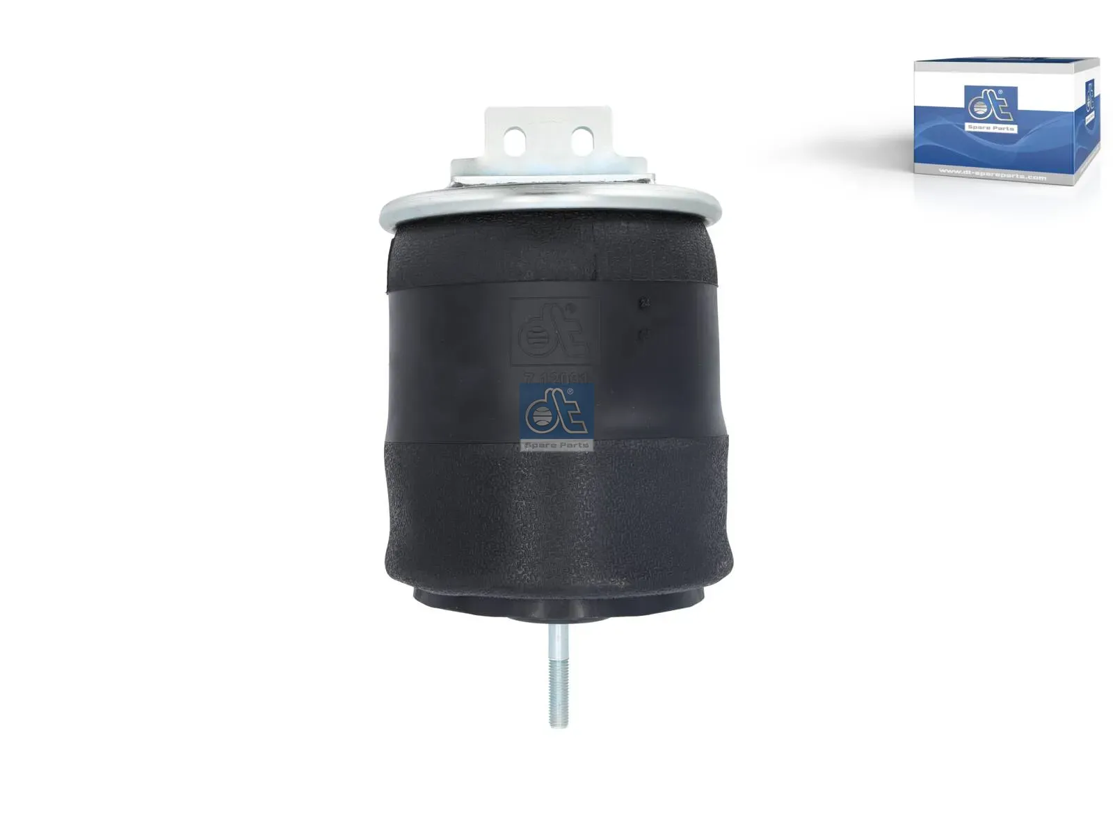Air spring, with plastic piston
