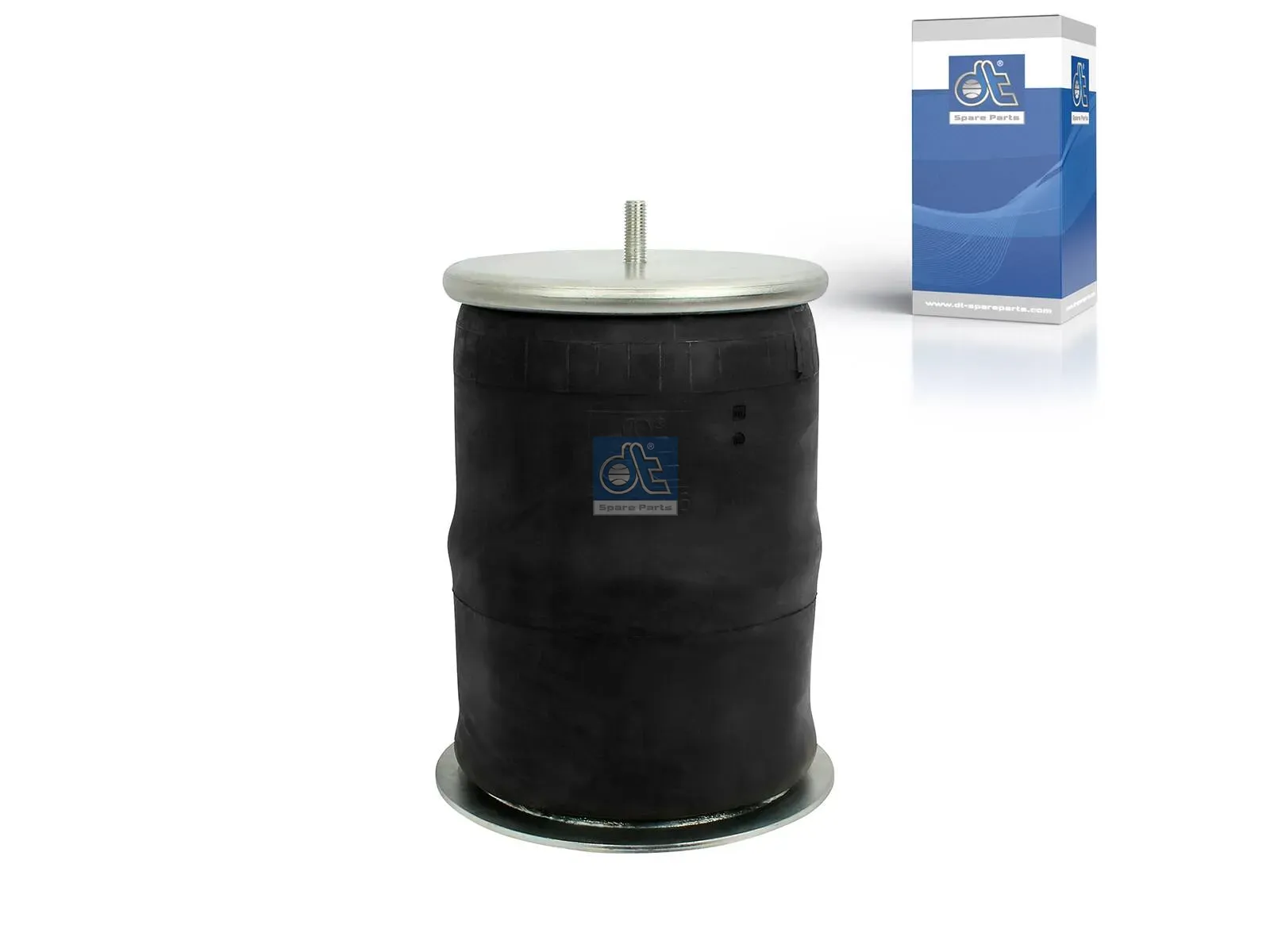 Air spring, with steel piston