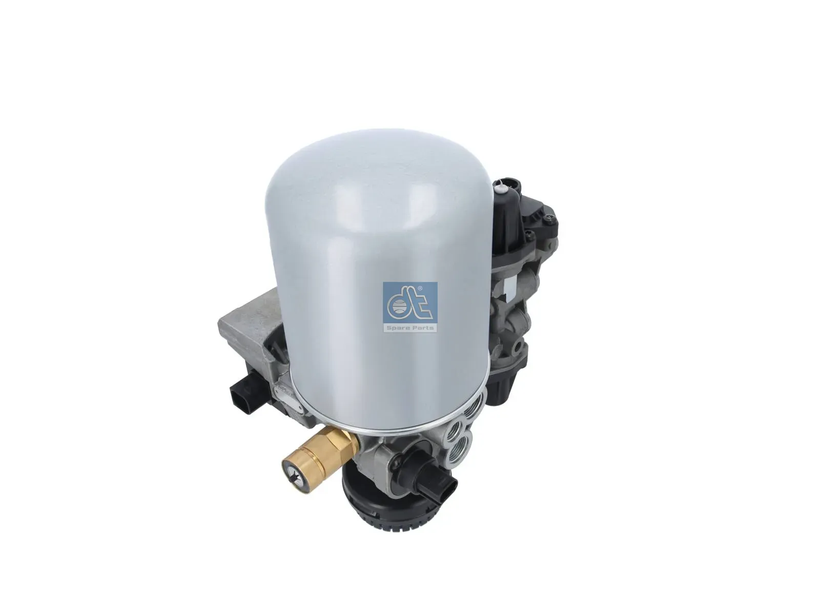 Air dryer, complete with valve