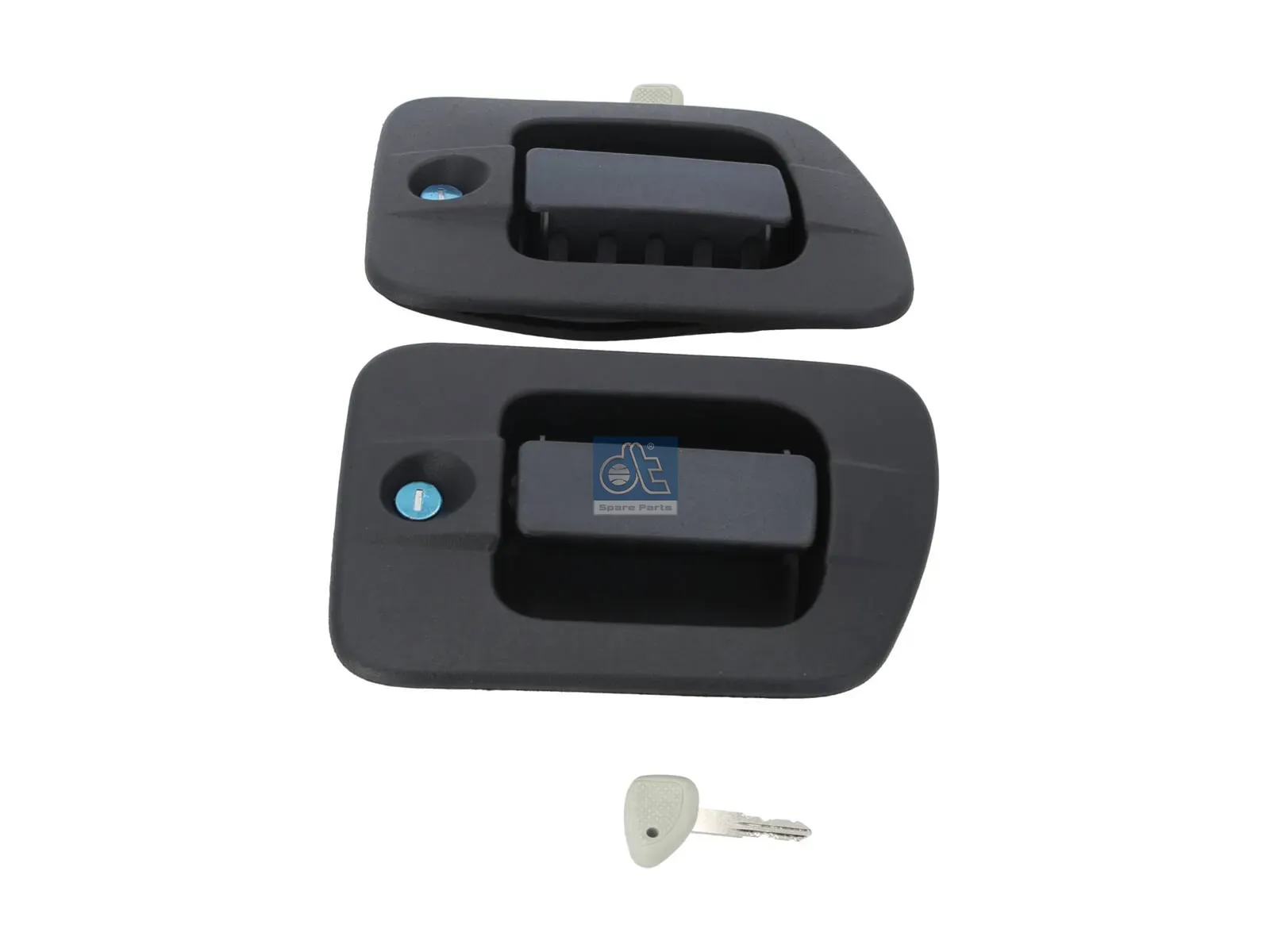 Door handle kit, with lock cylinder and key