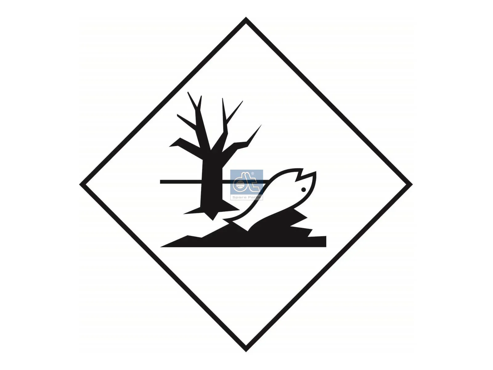 Hazard label, self-adhesive