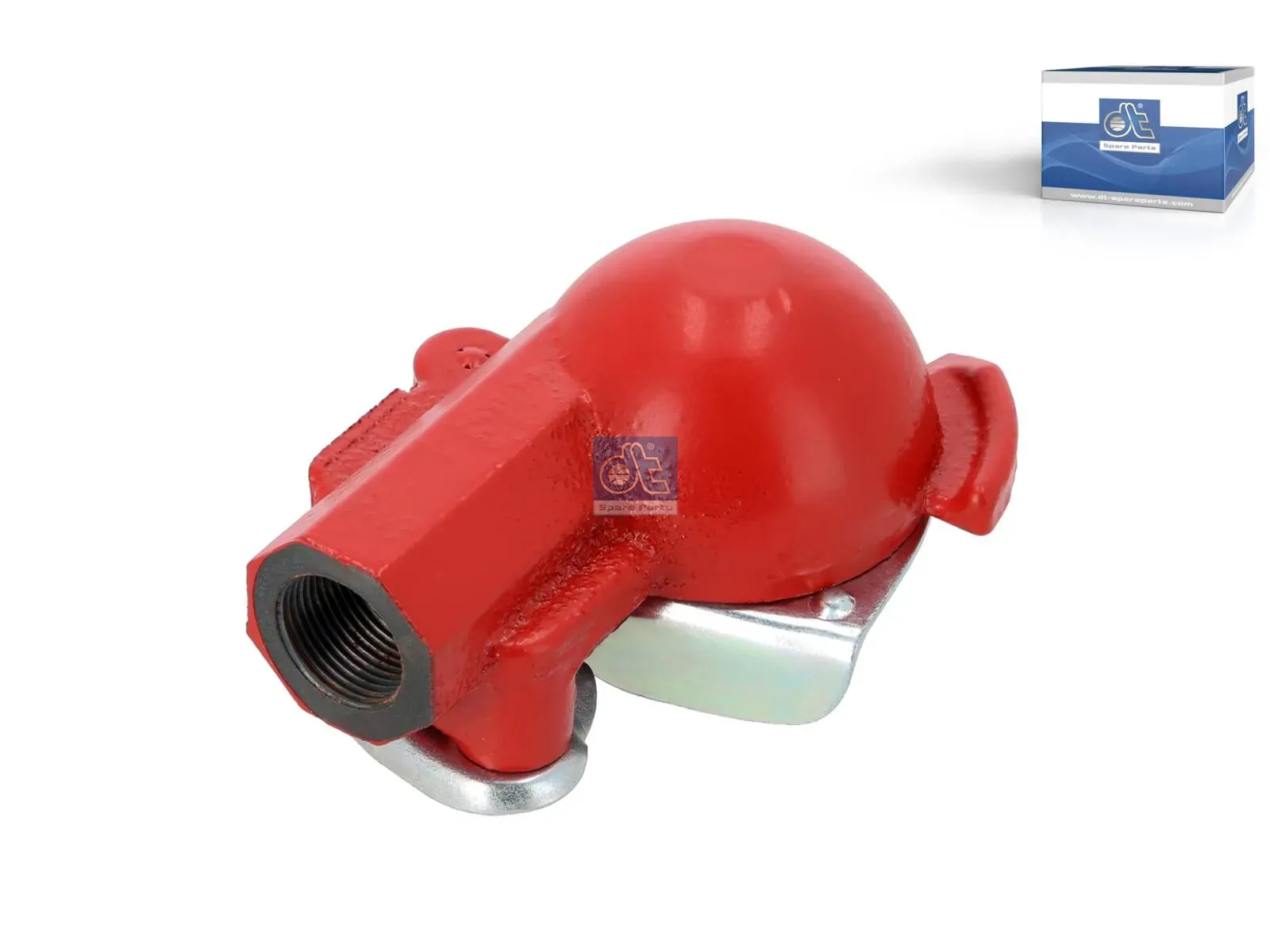 Palm coupling, red, with valve