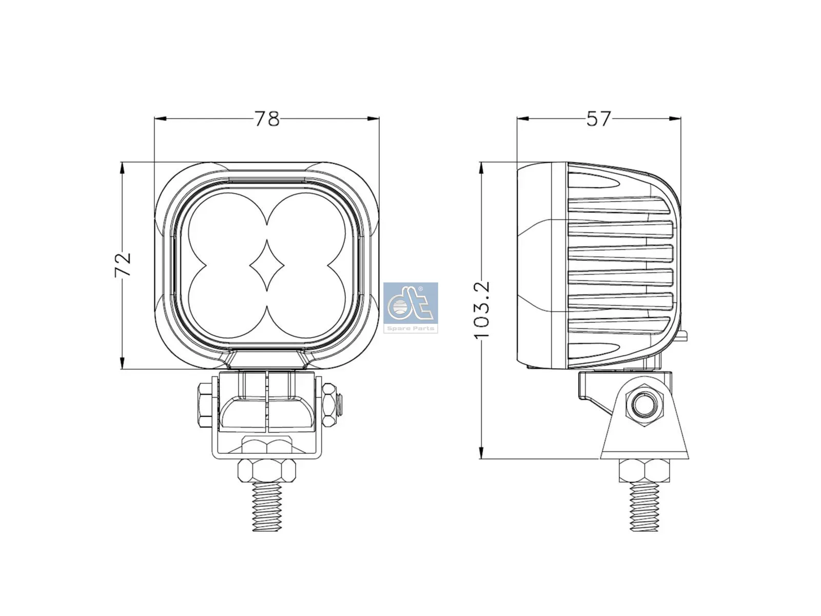 Work lamp, LED