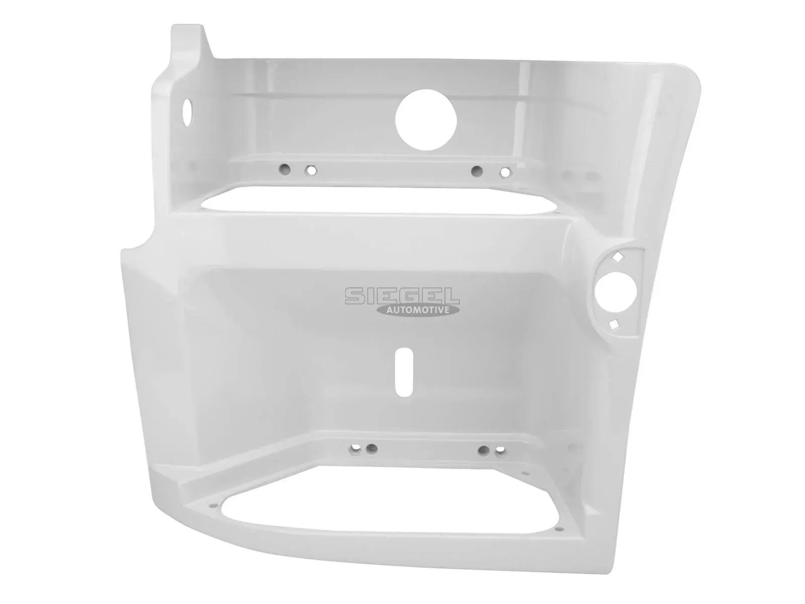 Step well case, left, white painted
