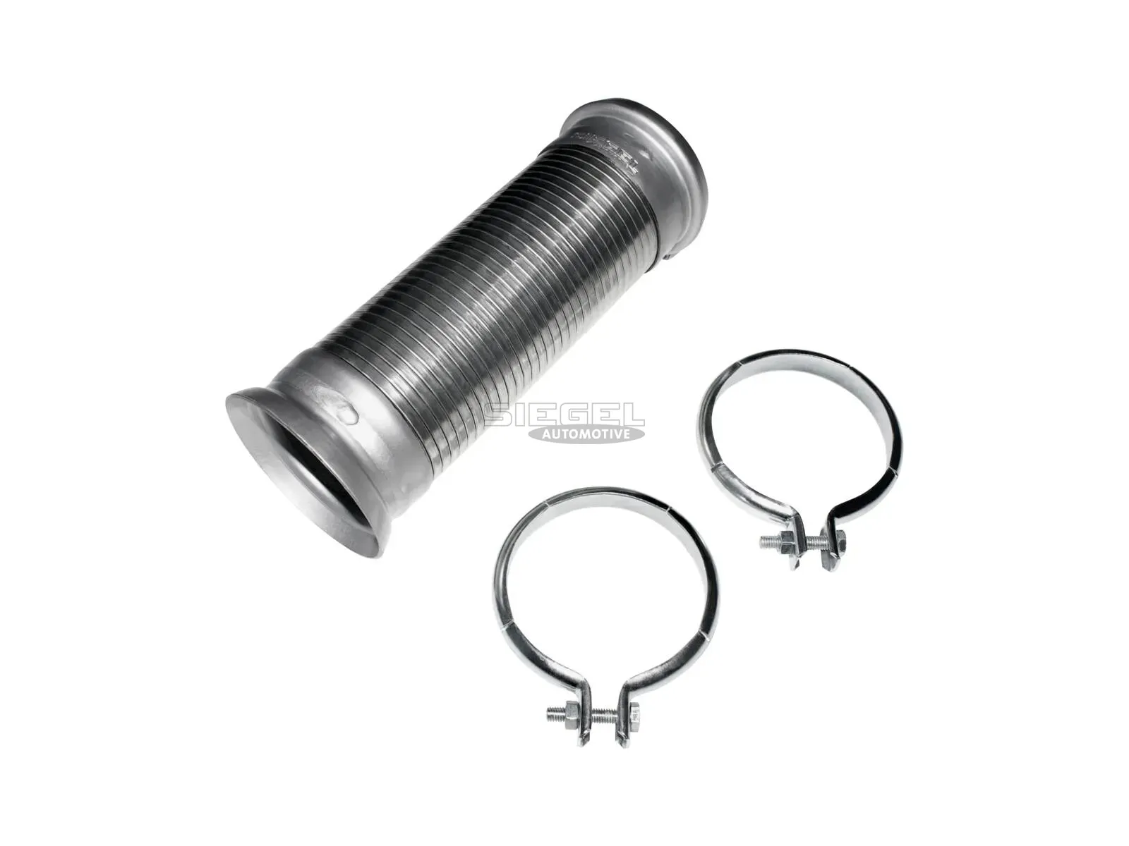 Flexible pipe, with clamps, tinned