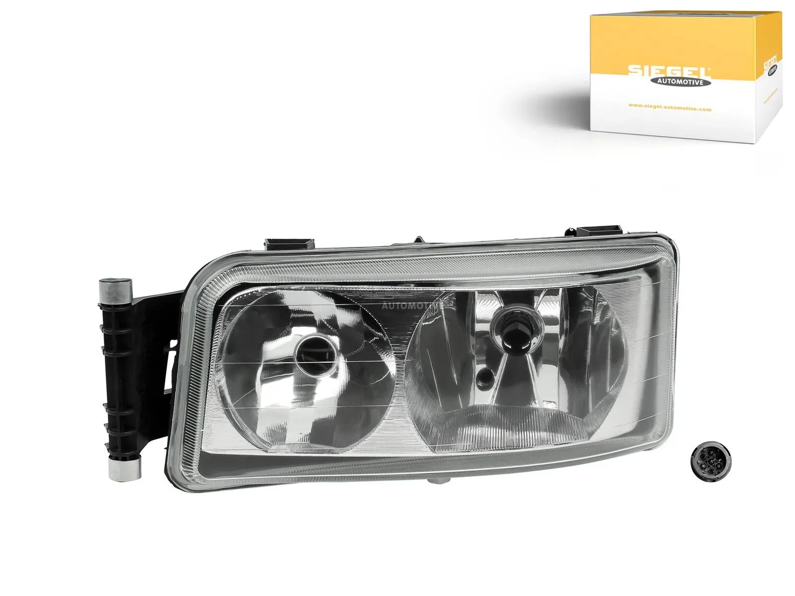 Farol principal, esquerdo, com E-marcação
